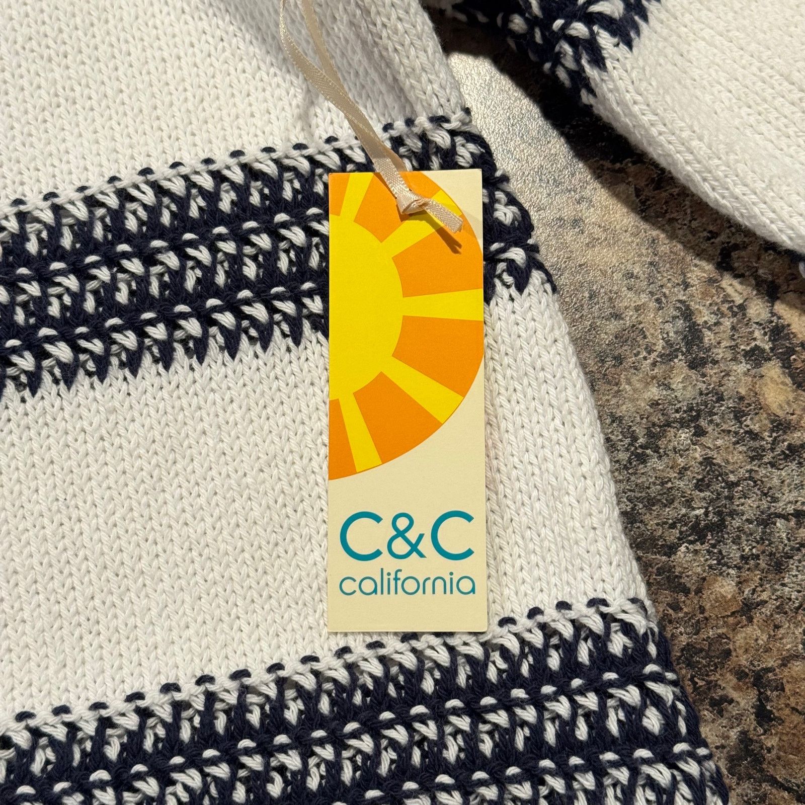 Other NWT C&C California Sweater Stripe Coastal Preppy White M Size M / US 6-8 / IT 42-44 - 5 Thumbnail