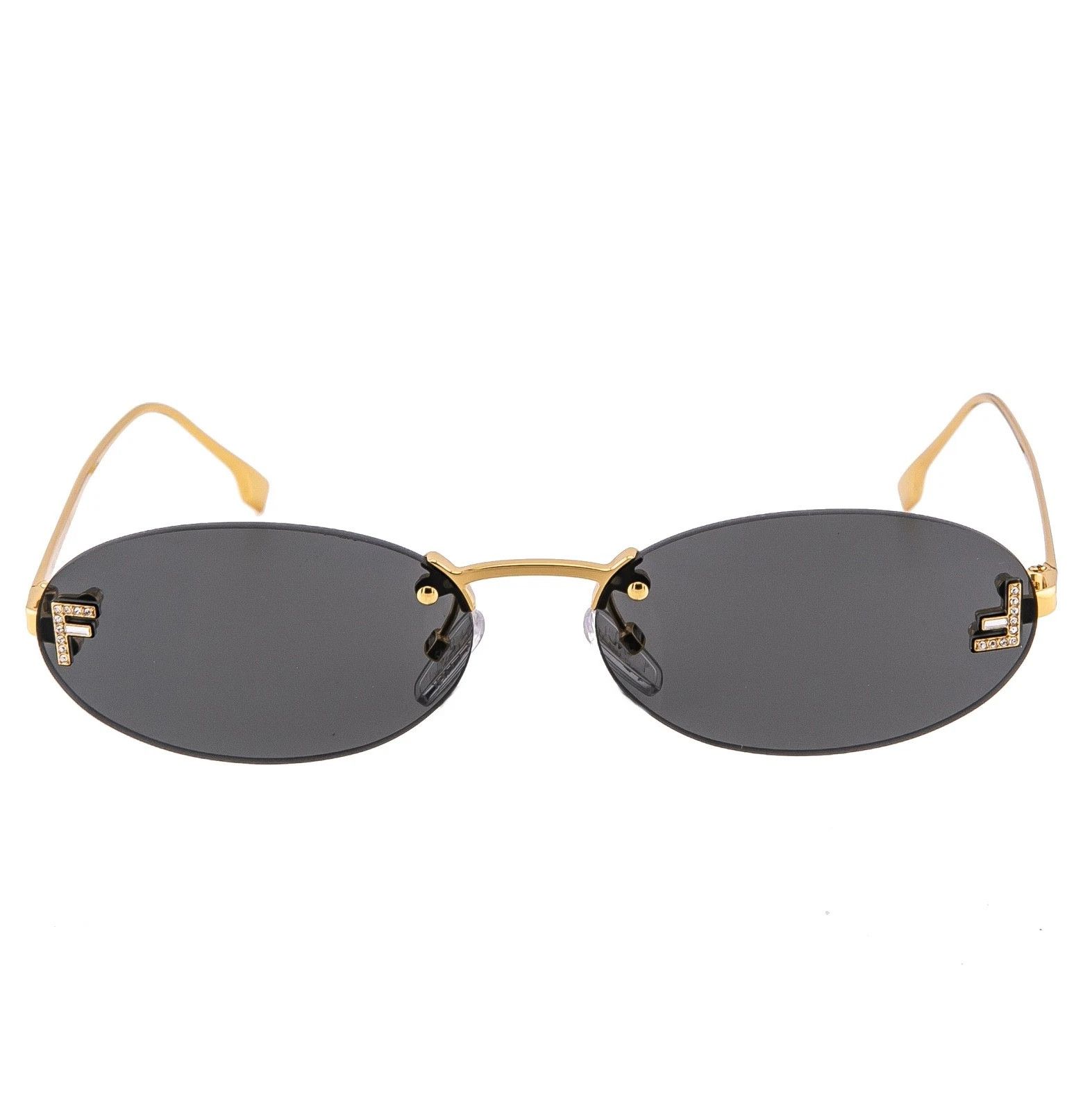 Fendi FENDI FE4075US FIRST 4075 Gold Black Narrow Crystal 30A Size ONE SIZE - 2 Thumbnail