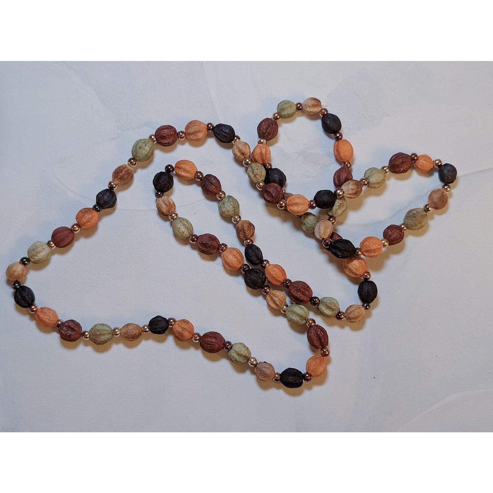 Vintage VTG 1980s 32" Bohemian Style Earth-Tone Wood Beaded Necklace Size ONE SIZE - 4 Thumbnail