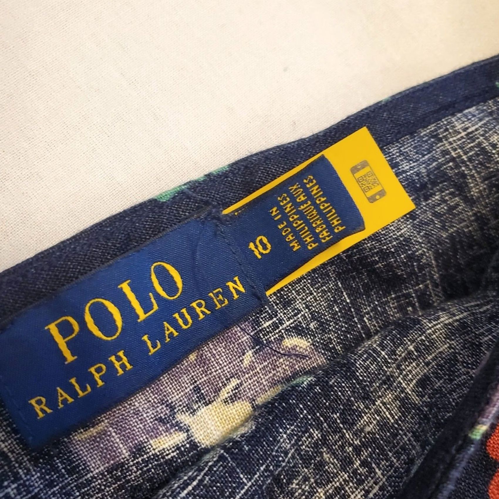 Polo Ralph Lauren Polo Ralph Lauren Blue Floral Peasant Shirt Linen Puff Short Sleeve Top 10 Womens Size L / US 10 / IT 46 - 4 Thumbnail