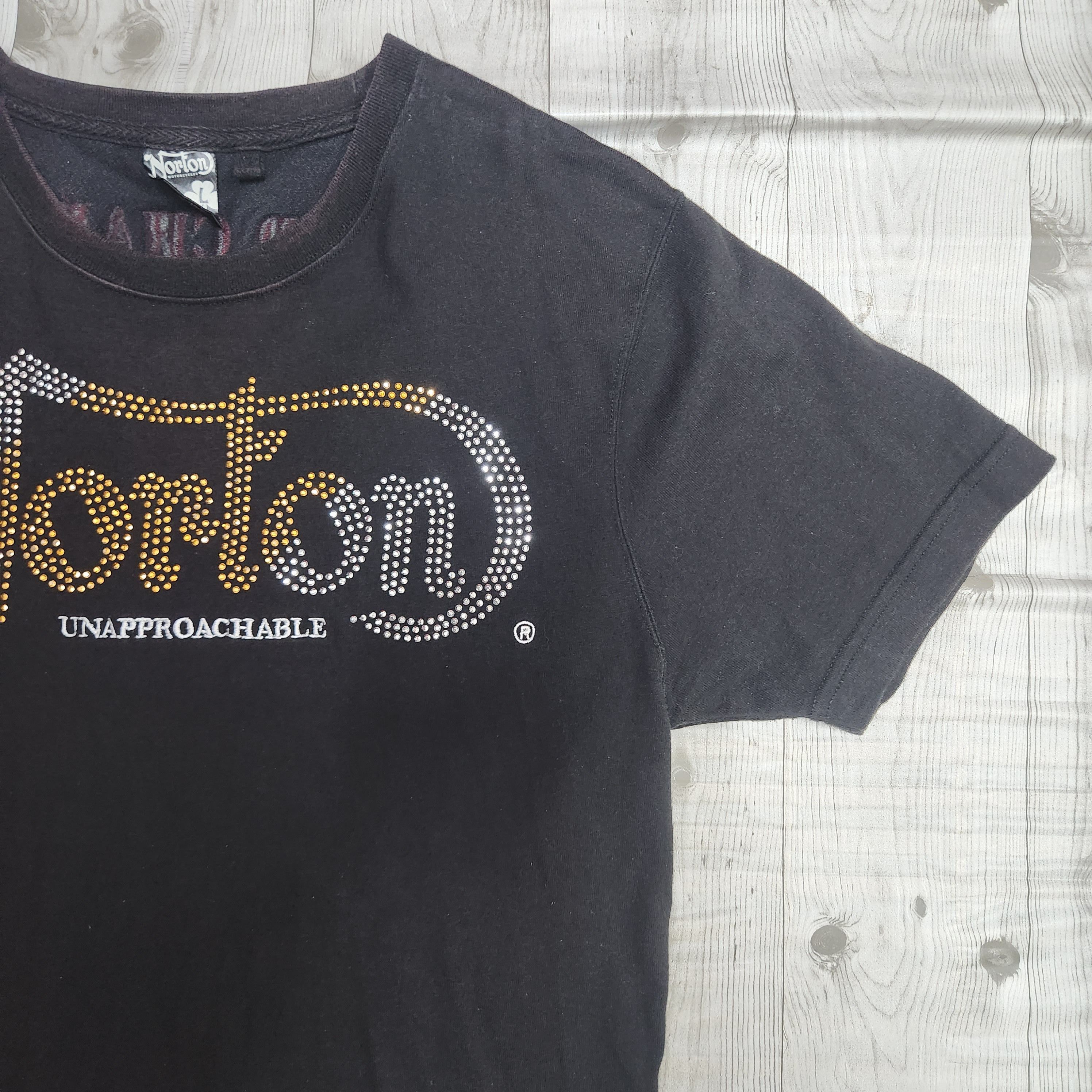 Norton Vintage Norton Bling Bling Big Logo TShirt Size US S / EU 44-46 / 1 - 7 Thumbnail