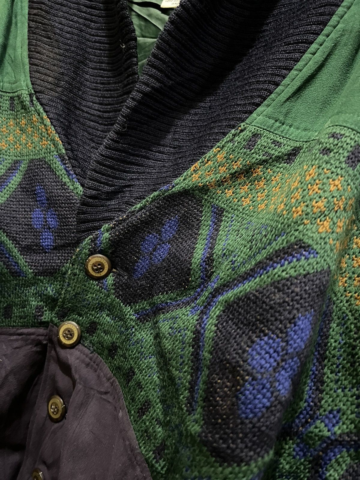 Coogi Vintage Modigliani Italy Uomo Coordwear Cardigan Bomber Size US XL / EU 56 / 4 - 3 Thumbnail