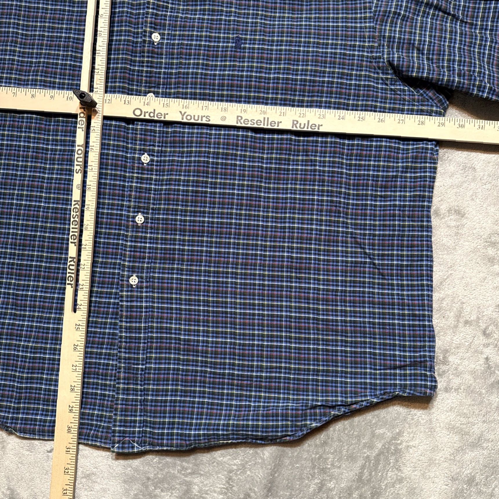 Ralph Lauren Ralph Lauren Shirt Mens 2XL Blue Green Plaid Pony Big Button Down Long Sleeve Size US XXL / EU 58 / 5 - 5 Thumbnail