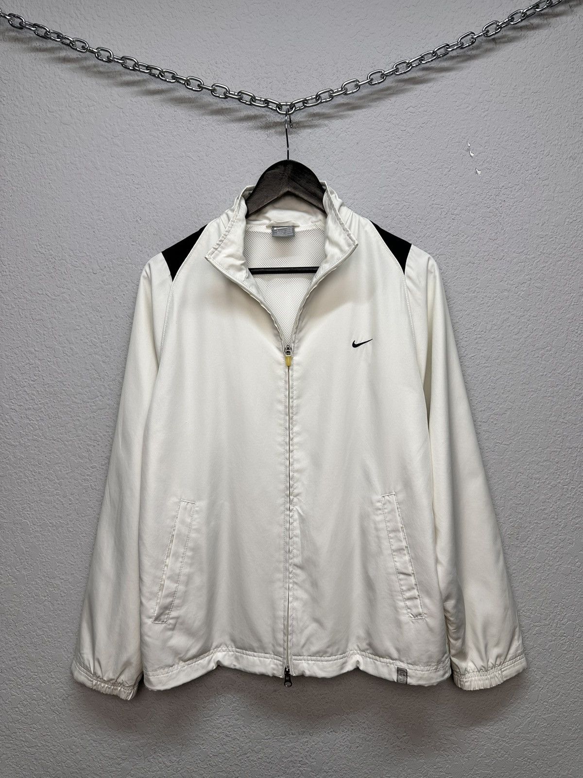 Nike Rare Nike white track jacket minimal Y2K Nylon streetwear Size US S / EU 44-46 / 1 - 2 Thumbnail