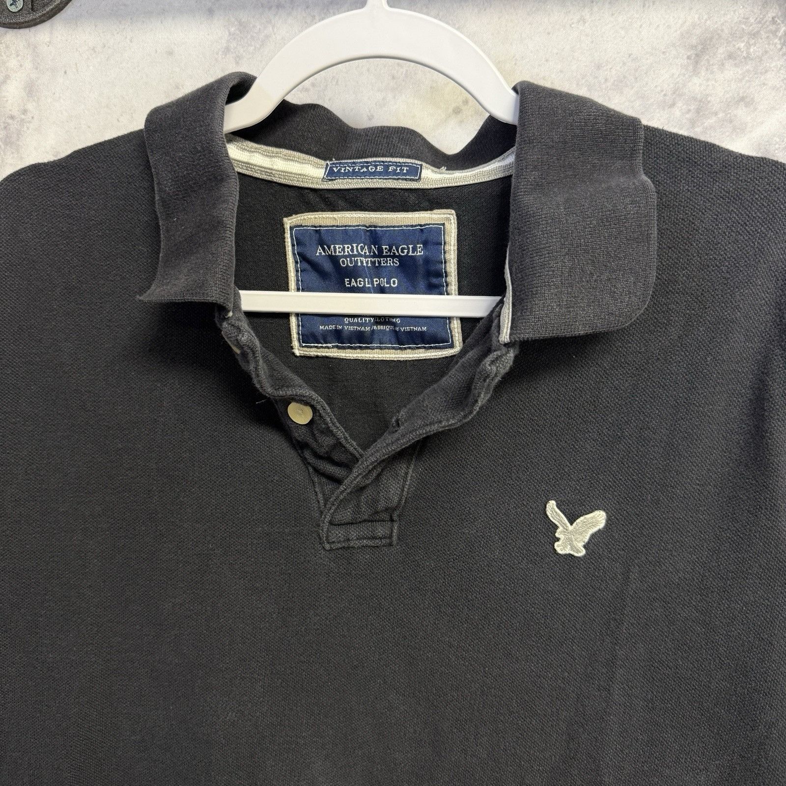 American Eagle Outfitters American Eagle Outfitters Polo Shirt Mens XL 22.5x28 Black Y Size US XL / EU 56 / 4 - 3 Thumbnail