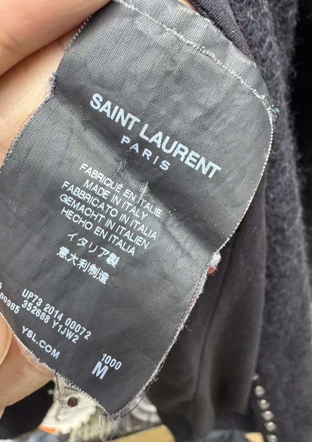 Saint Laurent Paris Saint laurent paris 14fw black studded mohair cardigan swea Size US M / EU 48-50 / 2 - 5 Thumbnail