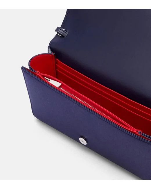 Christian Louboutin os11x0126 Size: OS / Paloma Small Satin Crepe Clutch Blue Size ONE SIZE - 6 Thumbnail