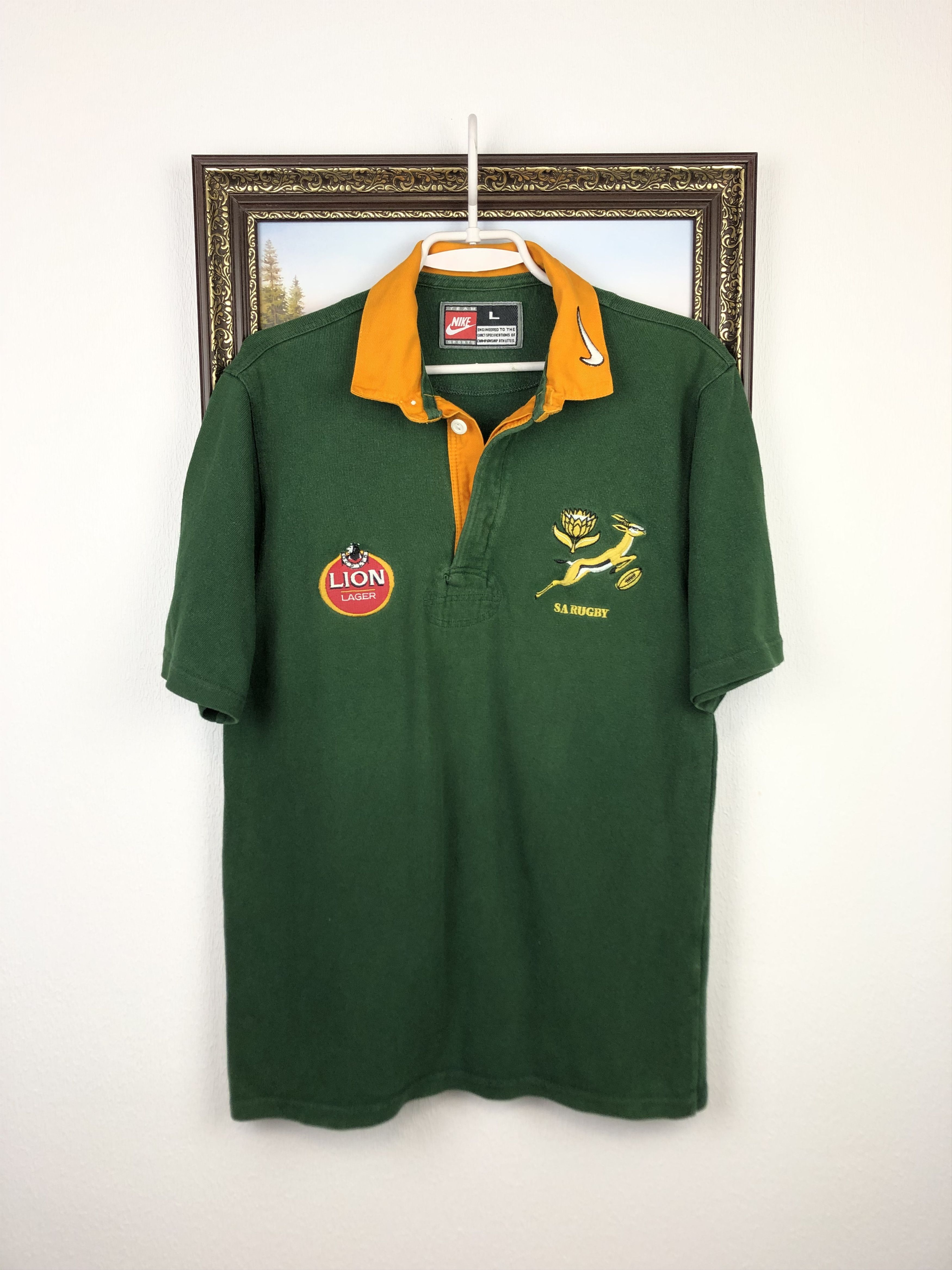 Nike Vintage Nike 90's South Africa Springboks Rugby Jersey Shirt Size US M / EU 48-50 / 2 - 1 Thumbnail