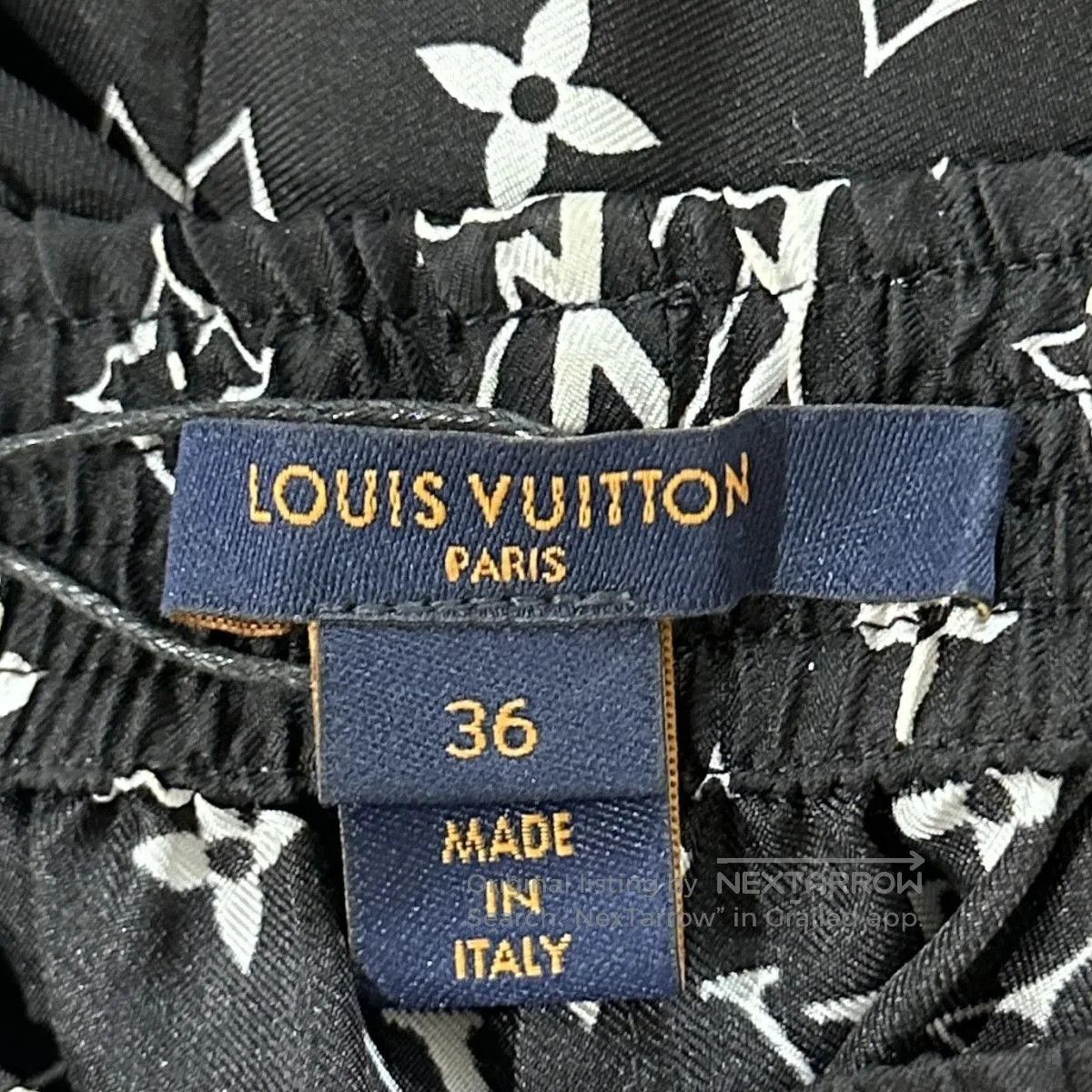 Louis Vuitton Louis Vuitton Black Monogram Skirt. Size 35" - 4 Thumbnail