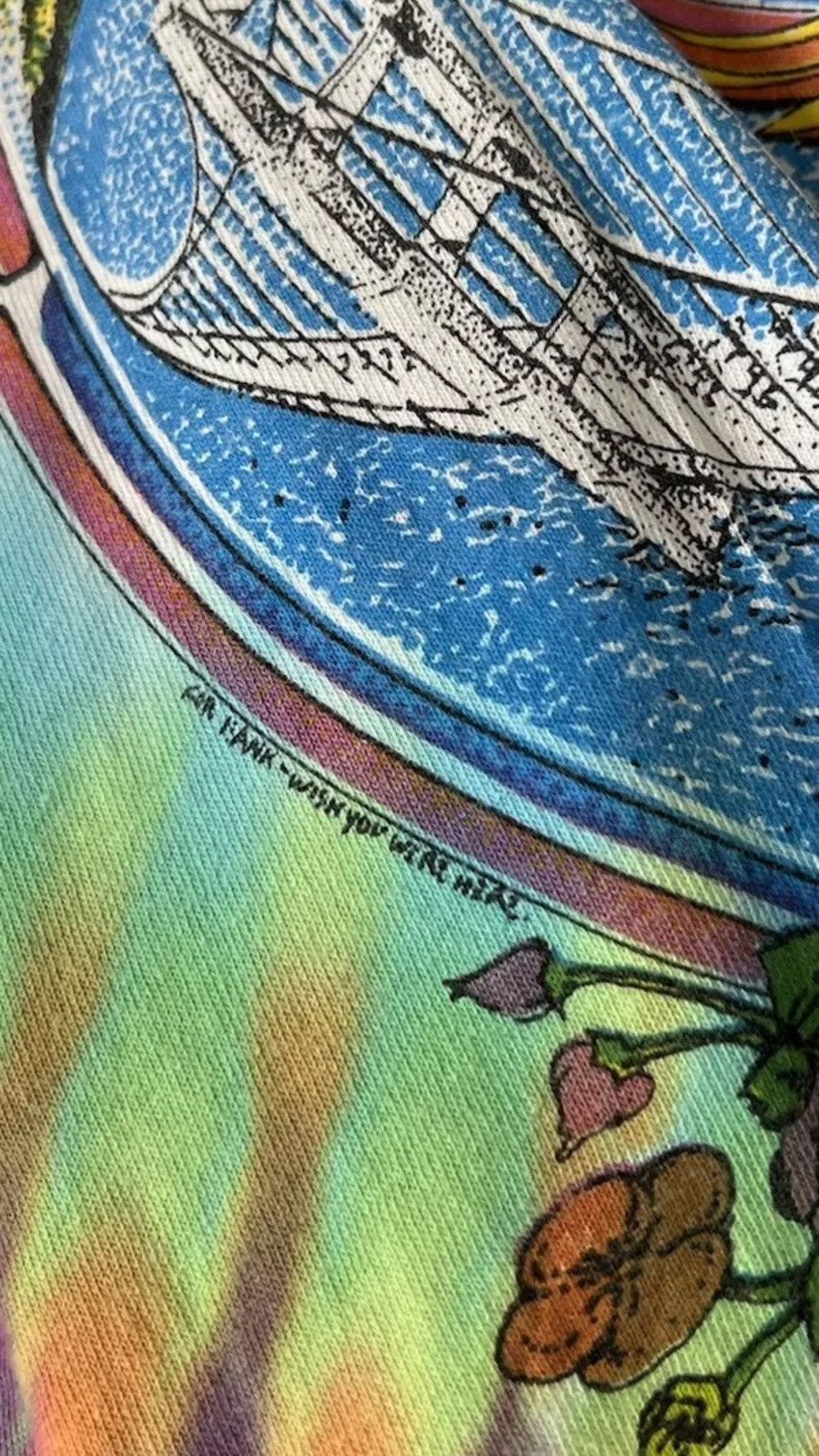 Fruit Of The Loom × Grateful Dead × Vintage Vintage 80s Grateful Dead Golden Gate Bridge Mens L Tie-Dye Size US L / EU 52-54 / 3 - 5 Thumbnail