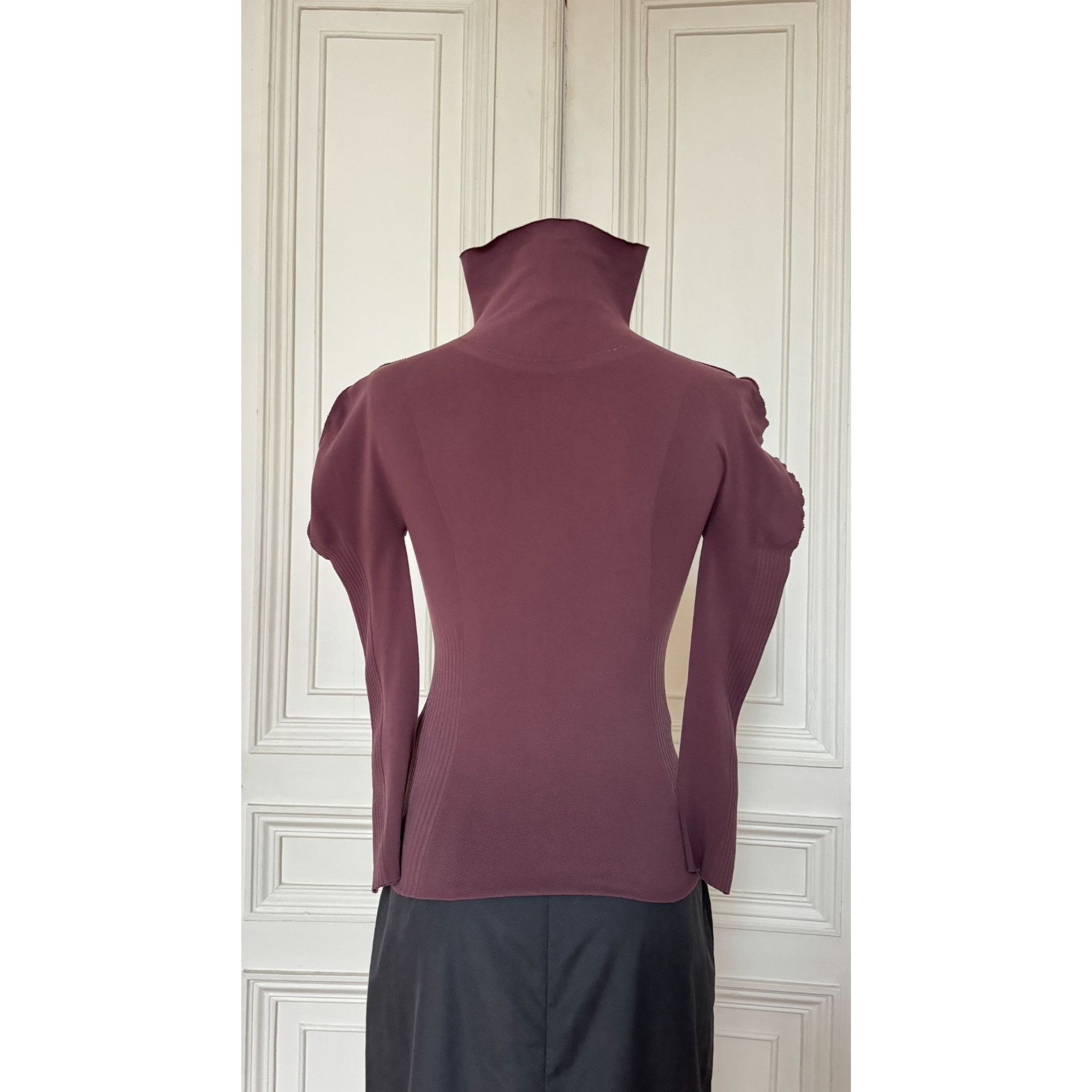 Issey Miyake Burgundy Rollneck Size S / US 4 / IT 40 - 3 Thumbnail