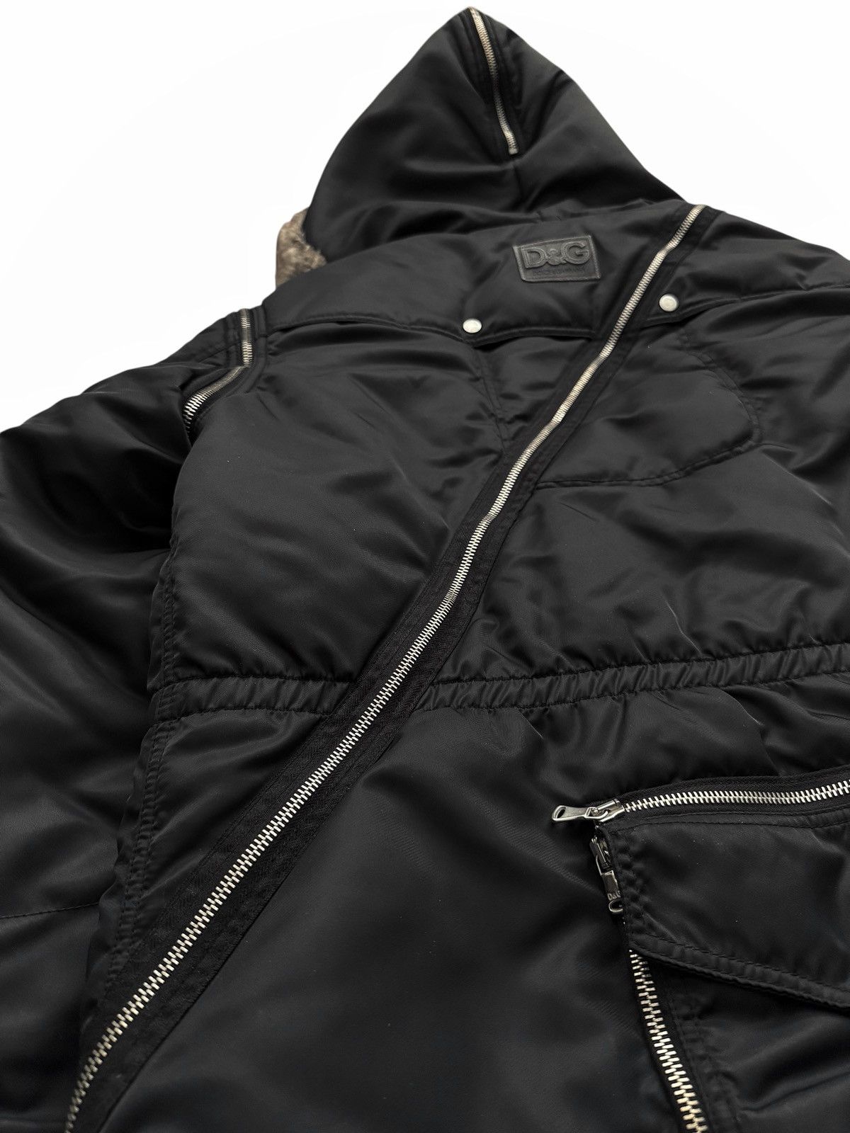Dolce & Gabbana 2003 GRAIL Spiral Zipper Fur Cargo Parka Size US M / EU 48-50 / 2 - 6 Thumbnail