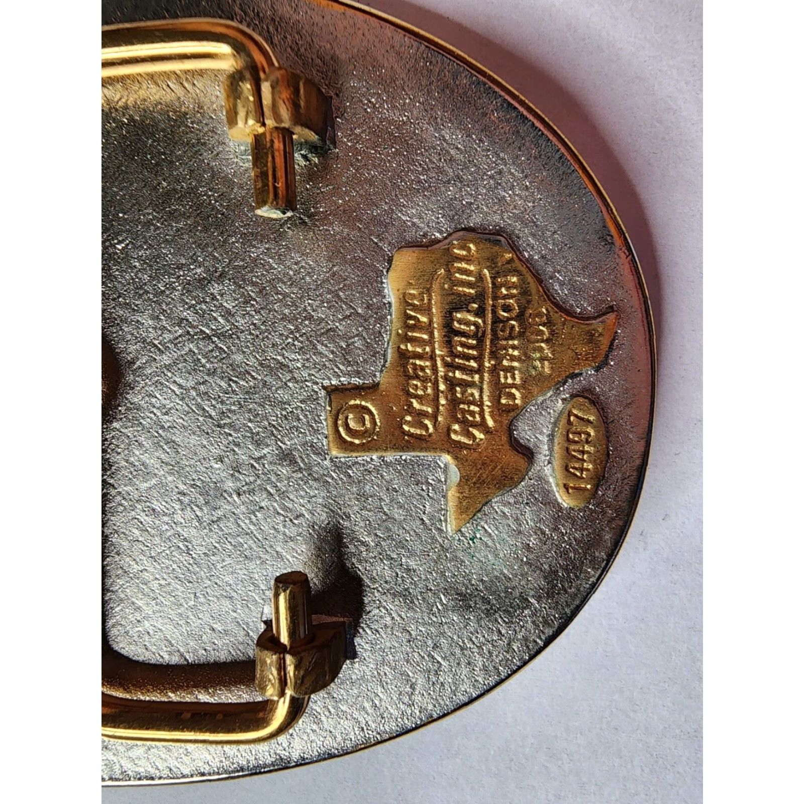 Champion VINTAGE Cheyenne Trap Club Champion Silver Belt Buckle Western Mens One Size Size ONE SIZE - 2 Thumbnail