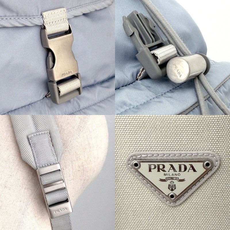 Prada Prada Vintage Pocono Nylon Pervinca Blue Backpack Tessuto Size ONE SIZE - 10 Thumbnail