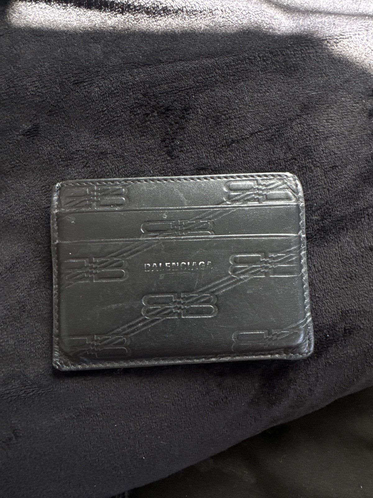 Balenciaga Balenciaga - Logo-Print Monogrammed Leather Cardholder Size ONE SIZE - 5 Thumbnail