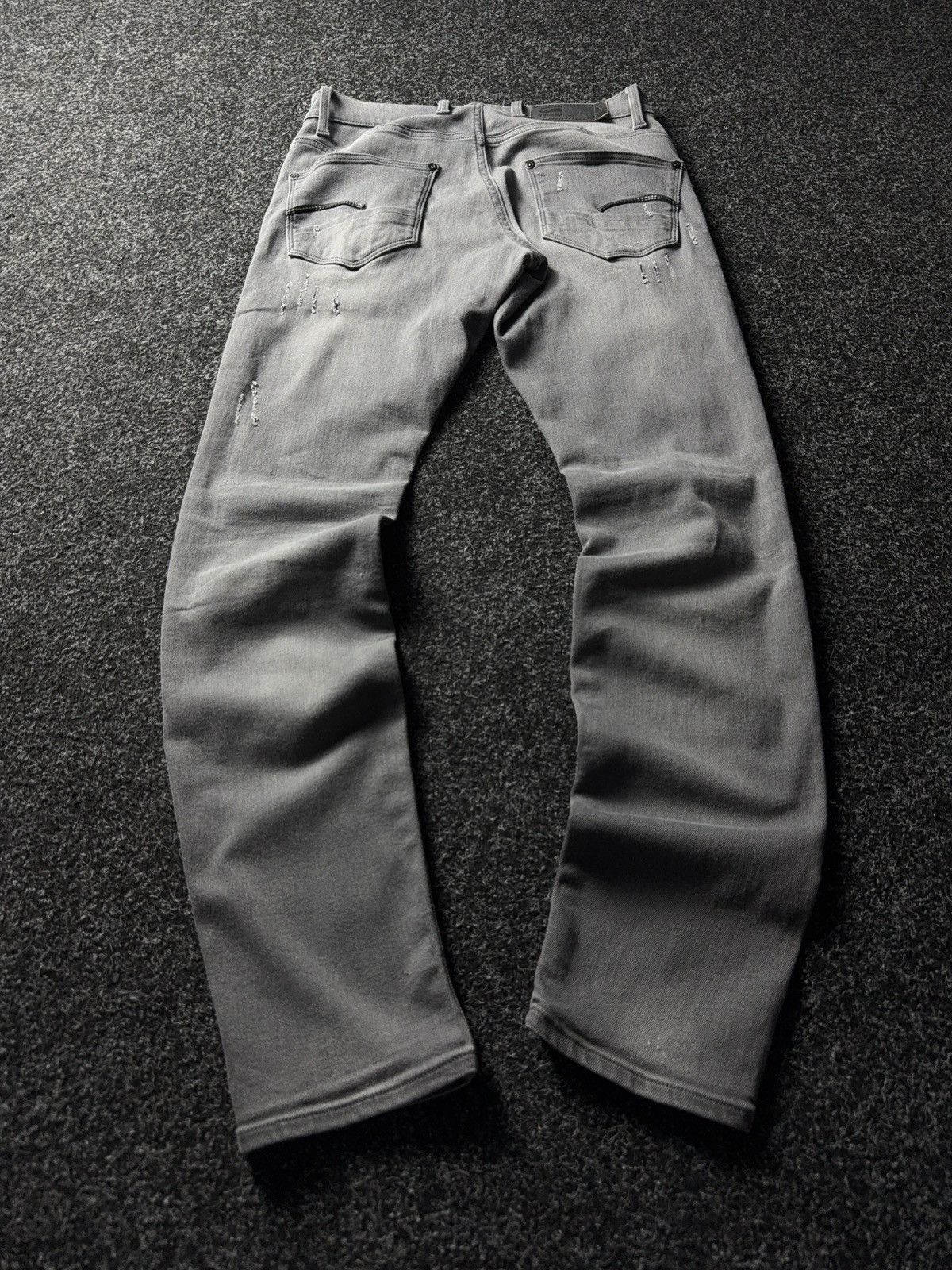 G-Star 00s G-Star RAW Revend Super Slim Grey Distressed Jeans Size US 29 - 7 Thumbnail