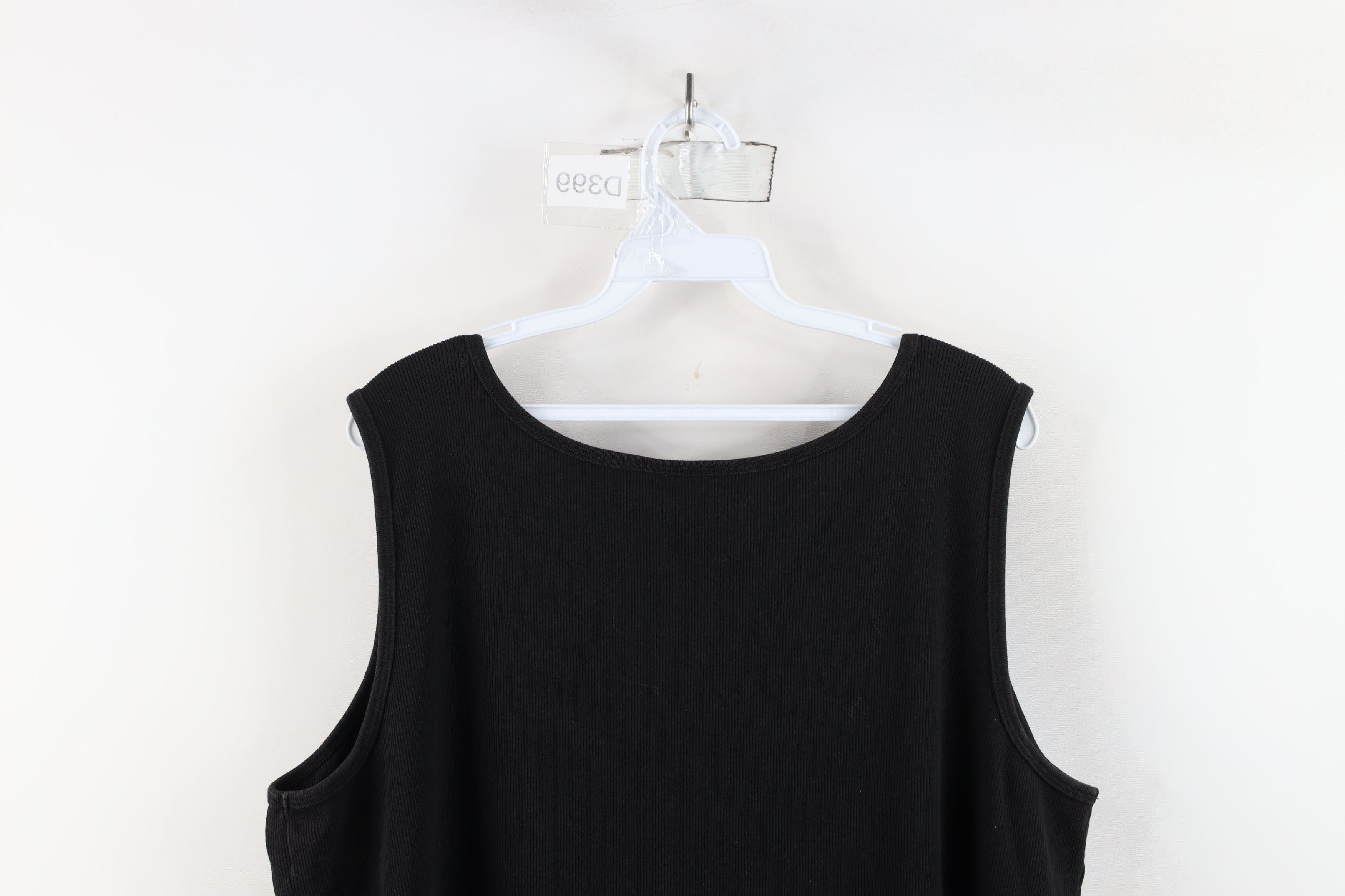 Ralph Lauren × Vintage Vintage 90s Ralph Lauren Knit Tank Top T-Shirt Black USA Size 3XL / US 20-22 - 9 Thumbnail