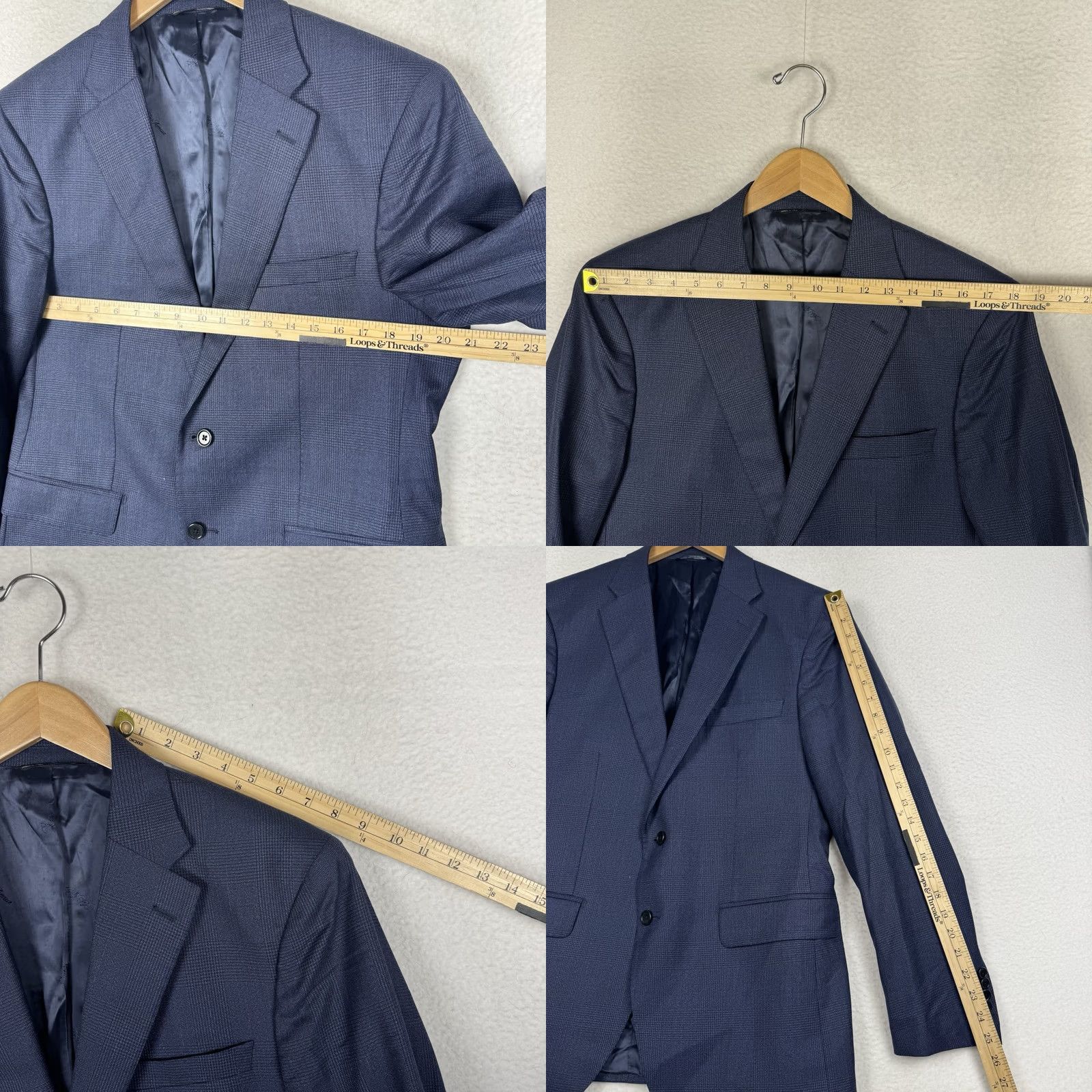Ermenegildo Zegna Ermenegildo Zegna Blazer Mens 42R Plaid Wool Notch Lapel 2 Piece Travel Business Casual Modern Fit Size 42R - 9 Thumbnail