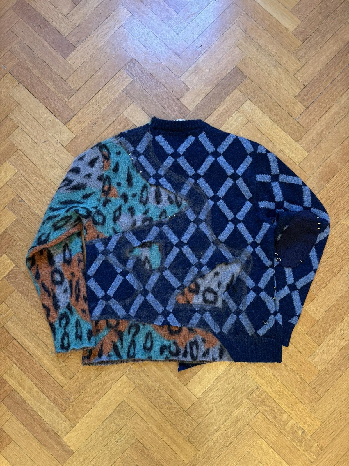 Marni MARNI rombi leopard and rings mixed sweater FW19 Size US M / EU 48-50 / 2 - 3 Thumbnail