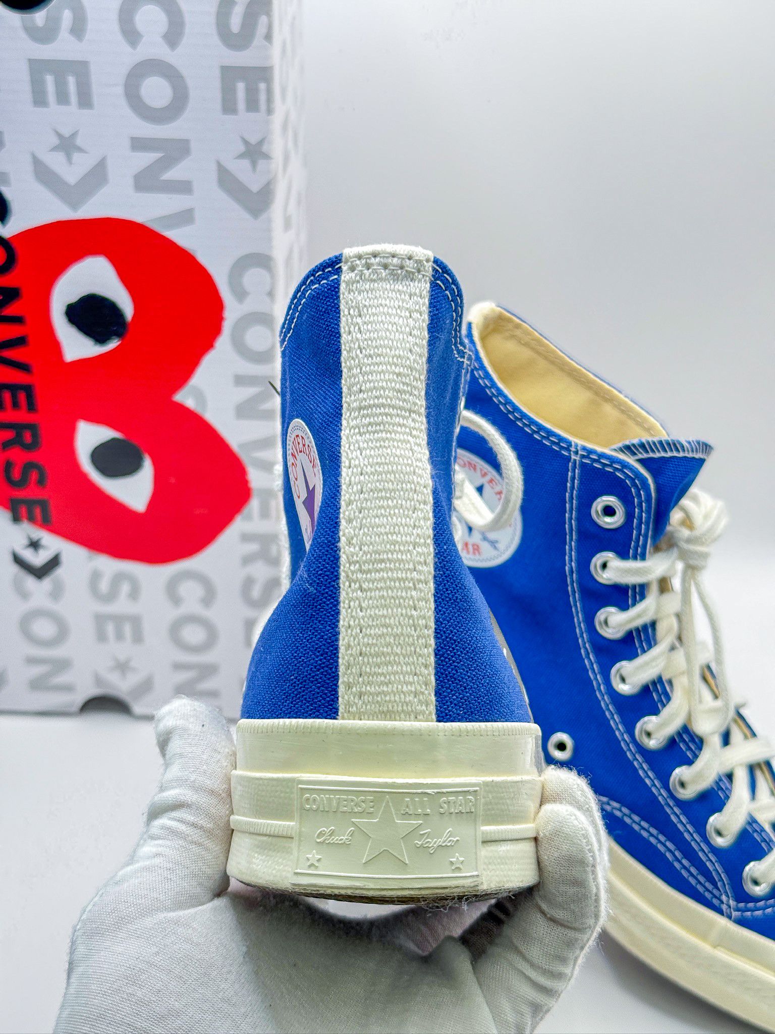 Comme des Garcons PLAY × Converse Converse x Comme des Garçons PLAY Chuck 70 High Blue Quartz Size US 8 / EU 41 - 11 Thumbnail
