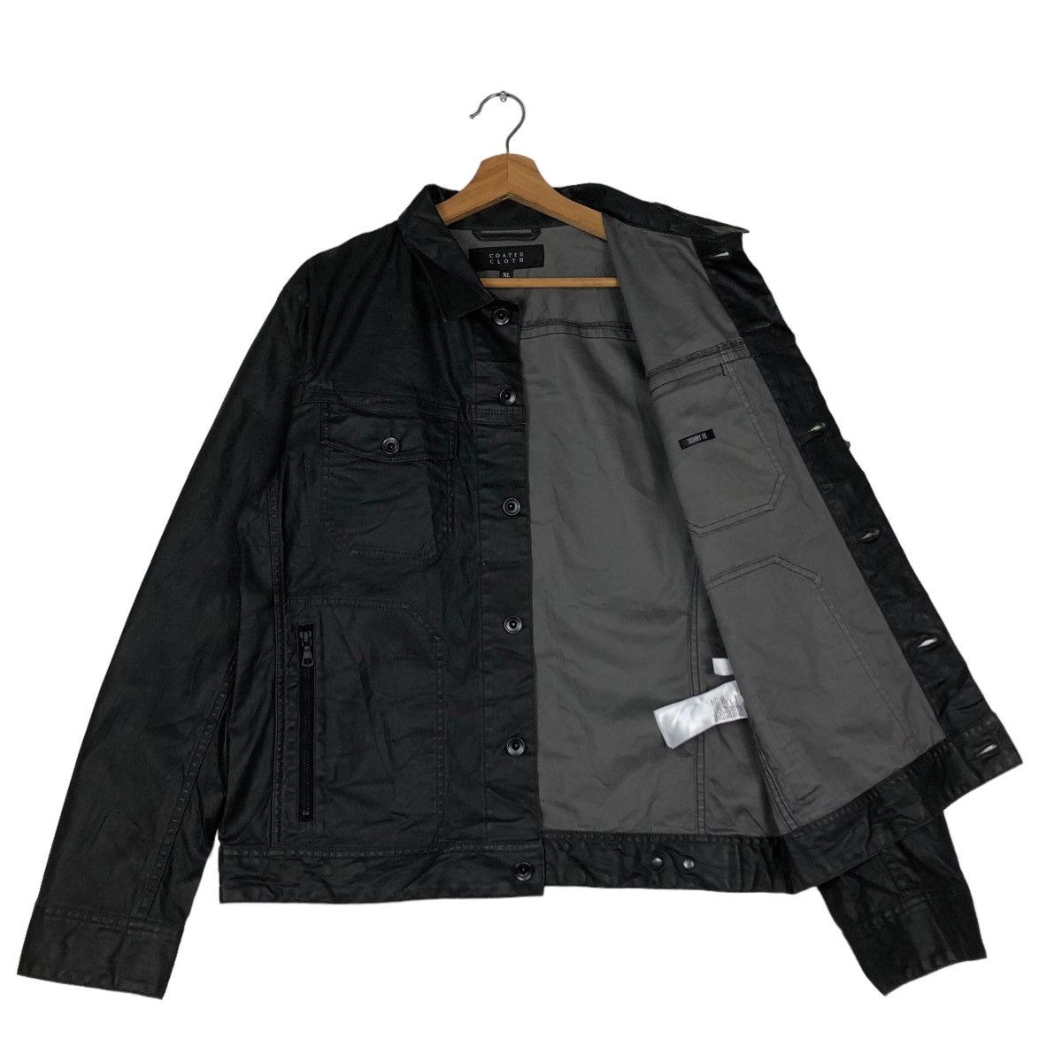 Japanese Brand 🔥Vtg Coated Cloth Biker Jacket Cropped Uniqlo Issey Miyake Size US XL / EU 56 / 4 - 9 Thumbnail