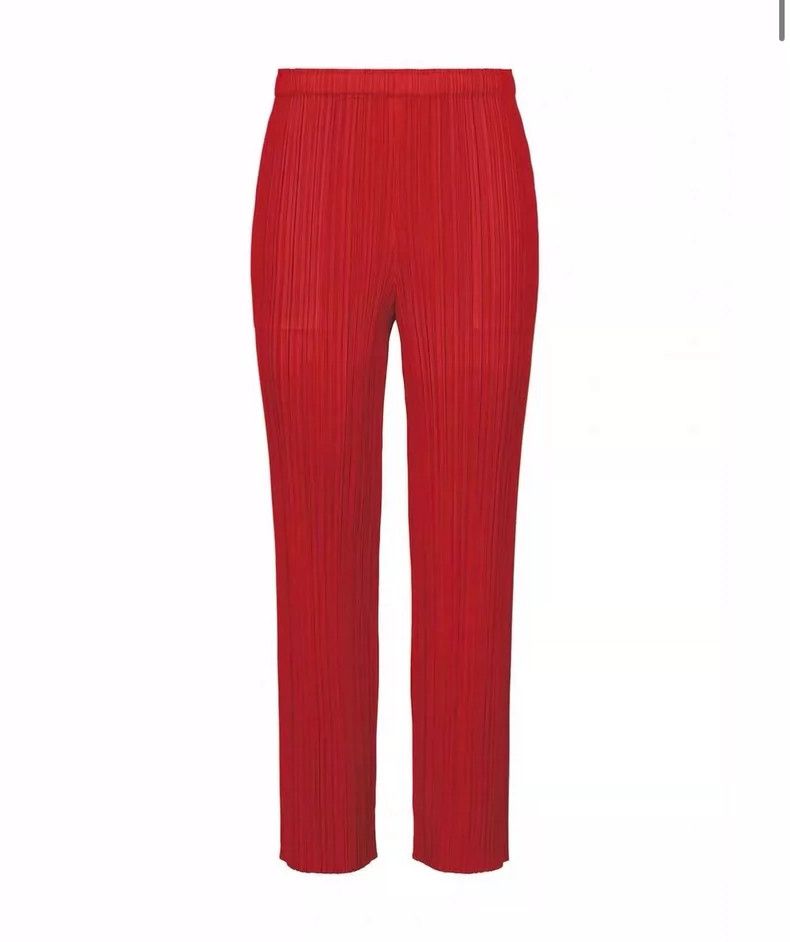 Issey Miyake Issey Miyake size:3 Red pleated pants Size 42" / US 20 - 2 Thumbnail