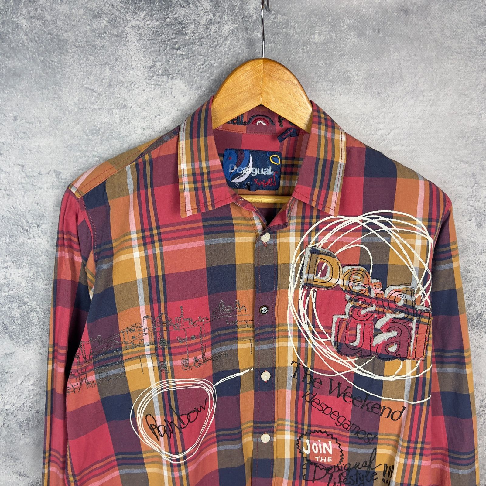 Desigual Desigual Shirt Men's Size M Multicolor Long Sleeve` Size US M / EU 48-50 / 2 - 2 Thumbnail