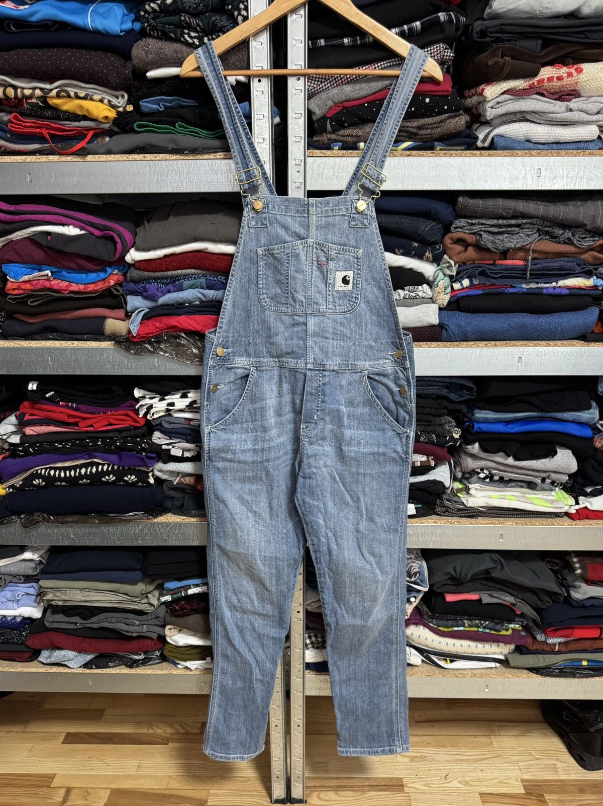 Carhartt Carhartt WIP Womens Denim Bib Overall Blue Size S Tapered Size 26" / US 2 / IT 38 - 1 Thumbnail