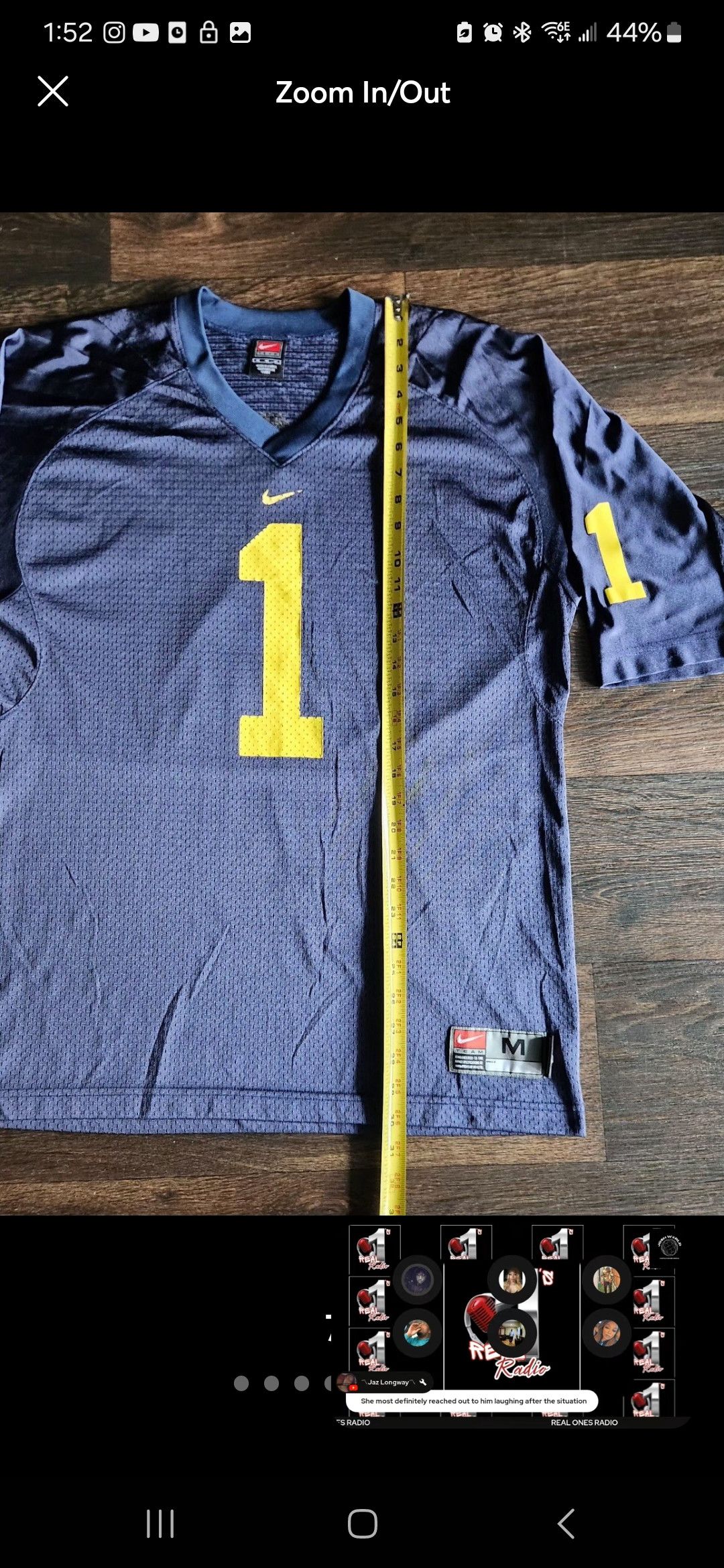 Nike × Vintage Vintage Nike Team Michigan Wolverines Football Jersey Size US M / EU 48-50 / 2 - 7 Thumbnail