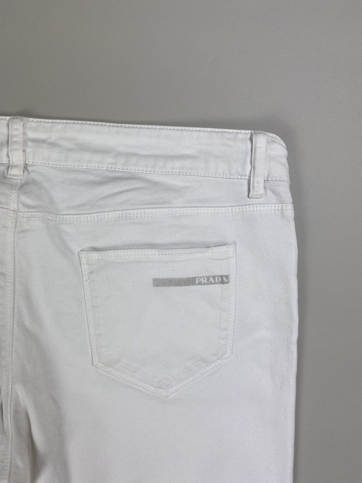 Prada Prada ladies cropped denim Breeches jeans size 29 white Size 29" - 24 Thumbnail