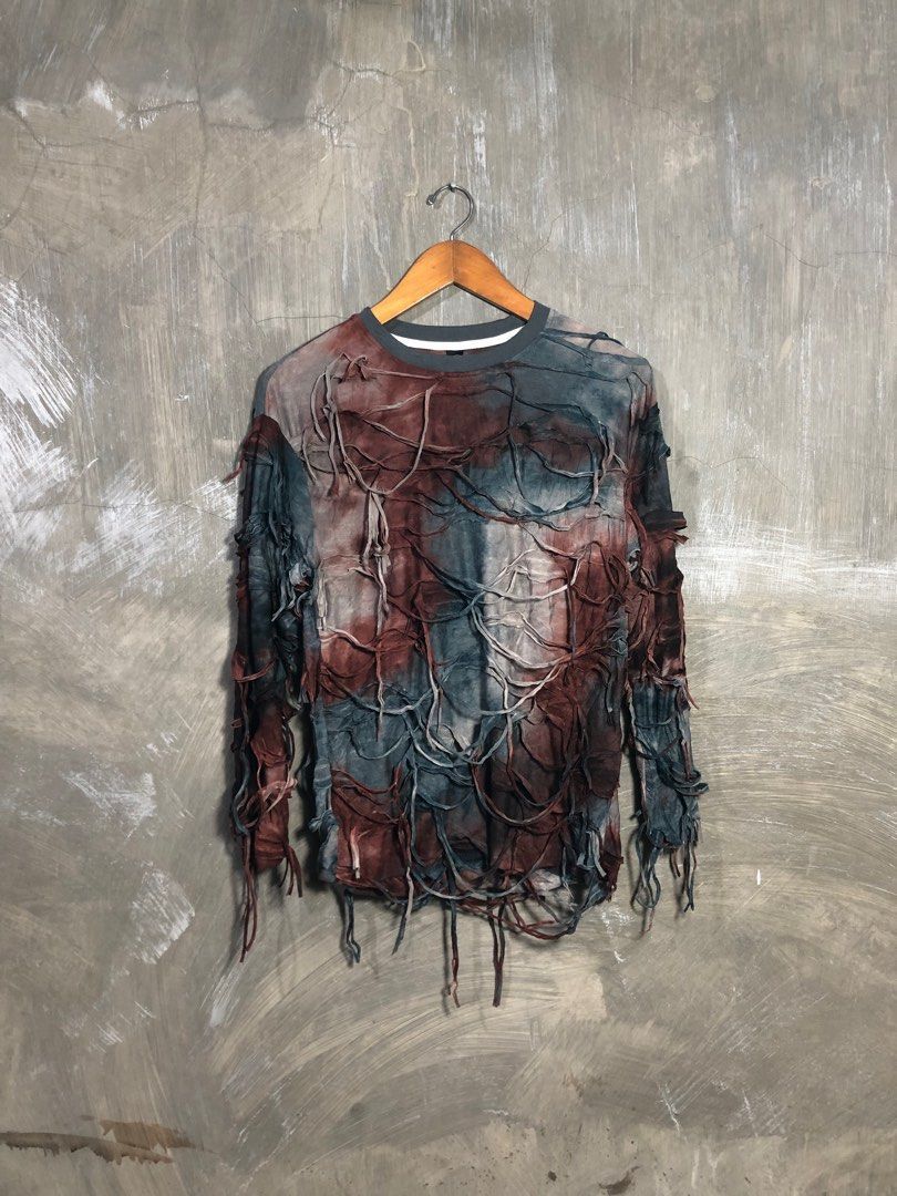 Japanese distressed shirt retro punk