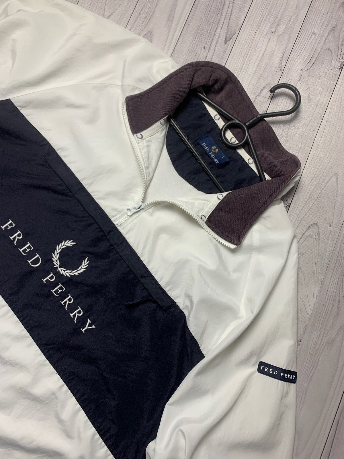 Fred Perry × Vintage Vintage Fred Perry Jacket anorak big logo size L Size US L / EU 52-54 / 3 - 3 Thumbnail