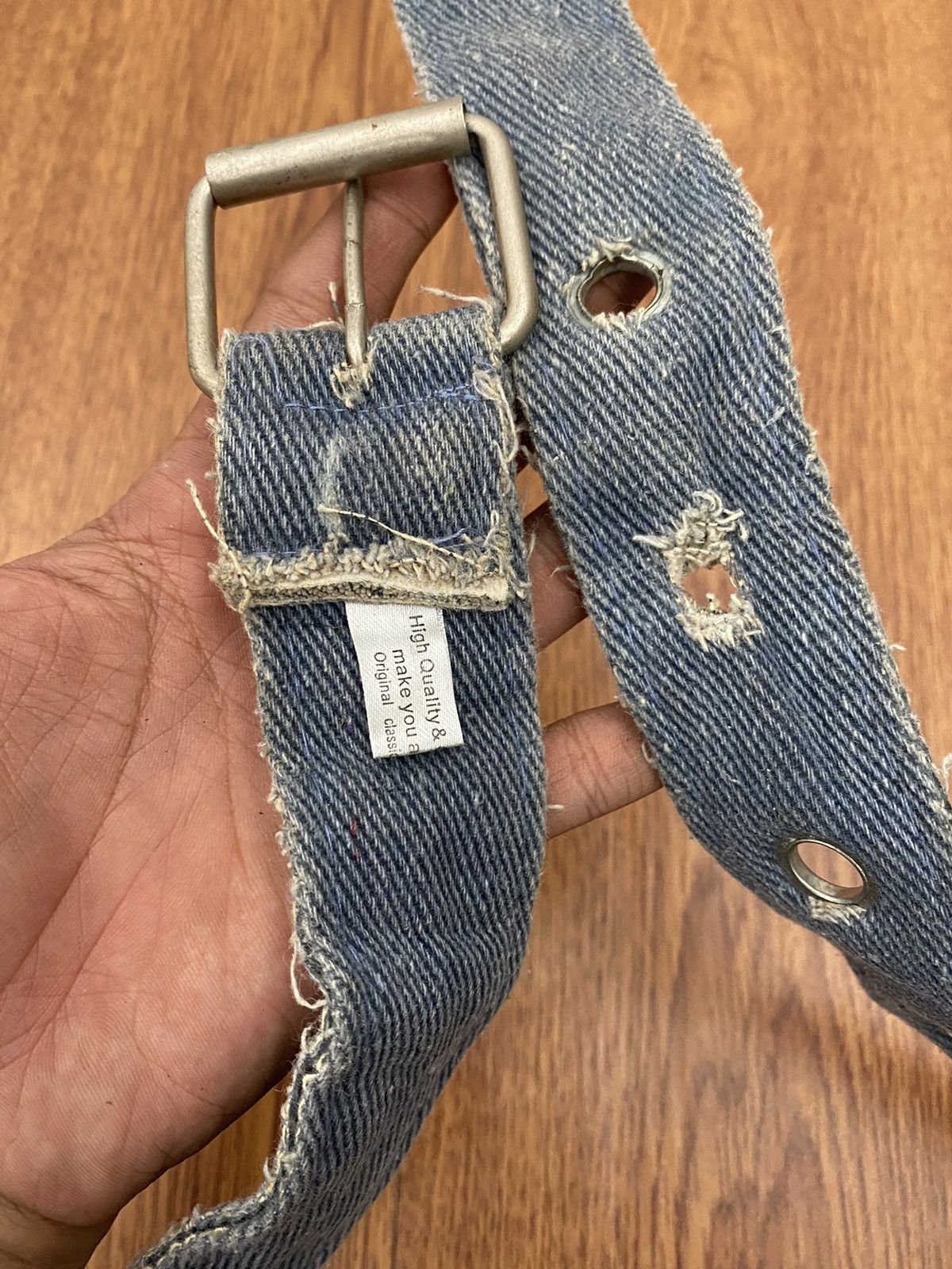 Japanese Brand × Vintage Grommet denim belt Y2K Size ONE SIZE - 4 Thumbnail