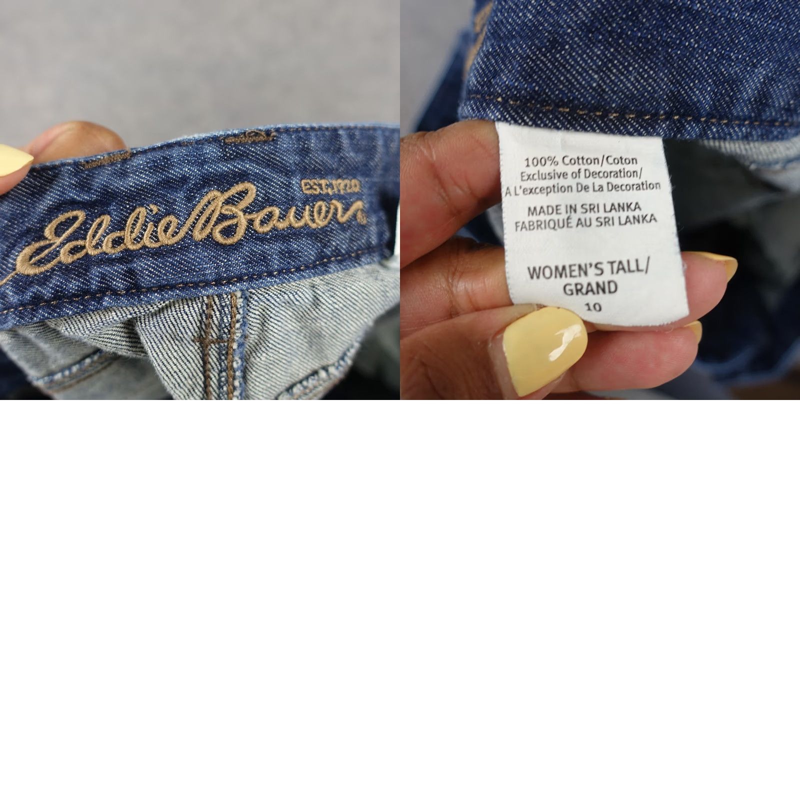 Eddie Bauer Eddie Bauer Jeans Womens 10 Tall Blue Straight Leg Denim Farm Girl Outdoors Y2K Size 32" / US 10 / IT 46 - 10 Thumbnail
