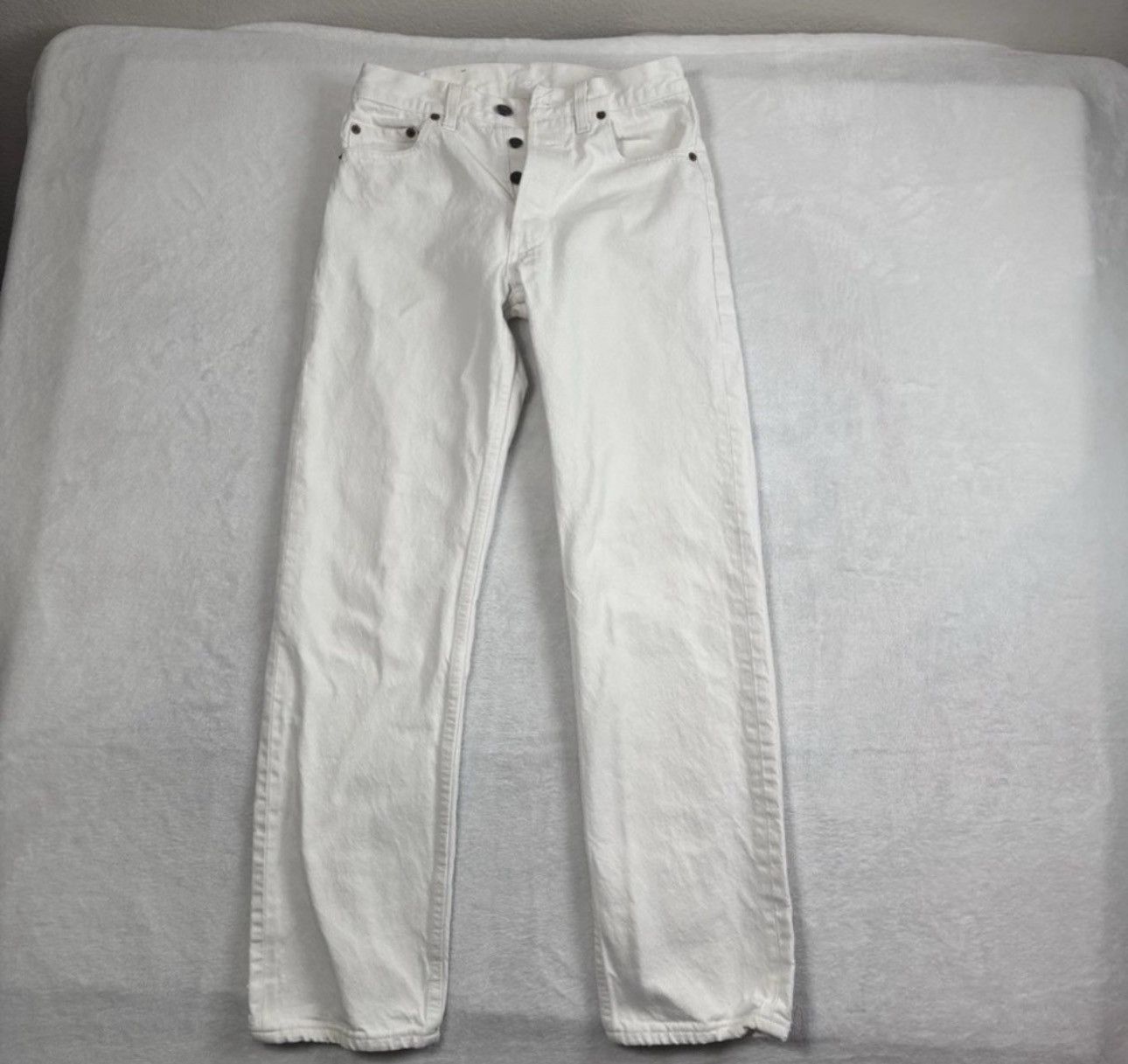 Levi's Vintage Clothing VTG Levi's 501 USA White Denim Jeans Size 25" / US 0 / IT 36 - 1 Thumbnail