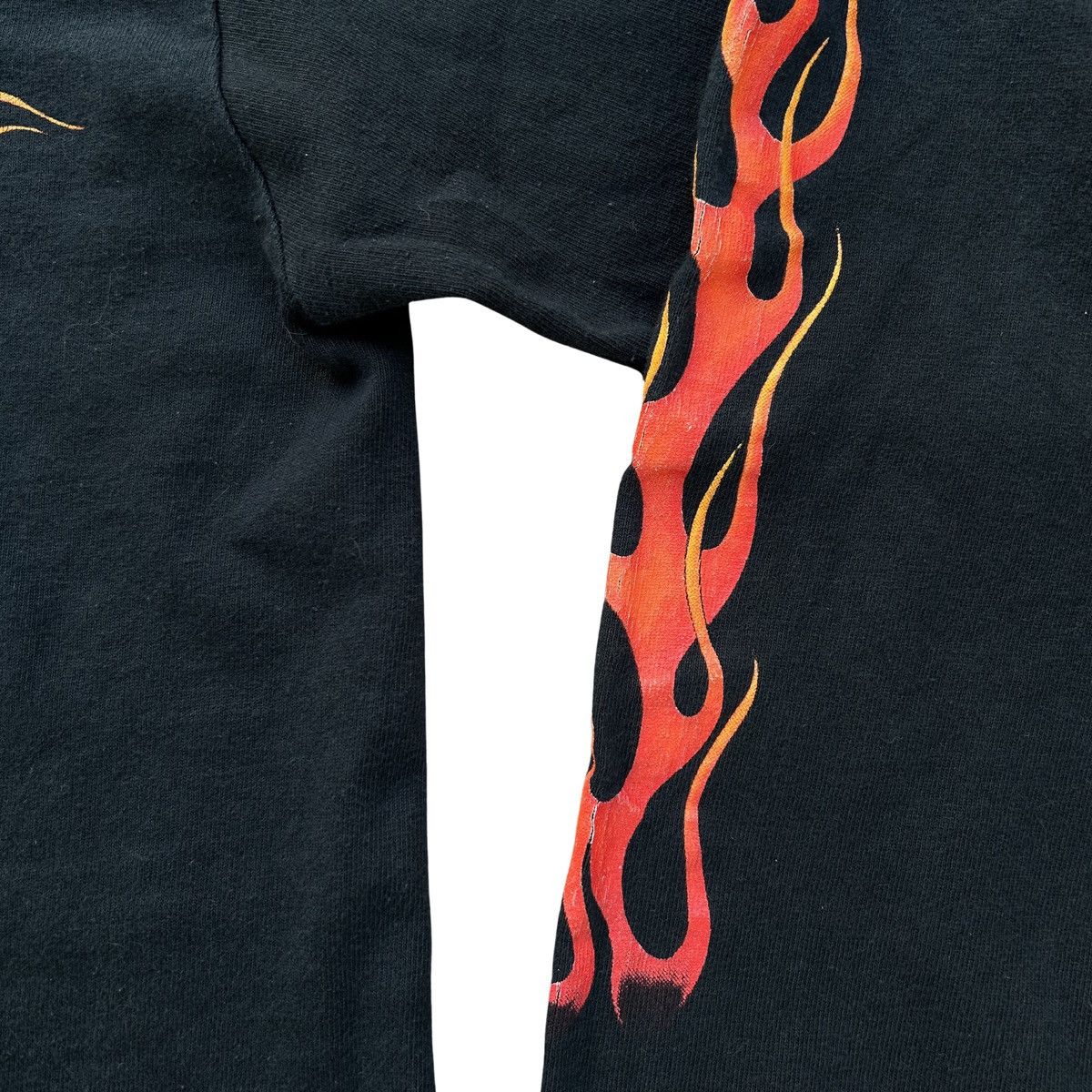 Harley Davidson Vintage 1998 Harley Davidson Feel The Heat Flame Long Sleeve Size US L / EU 52-54 / 3 - 6 Thumbnail