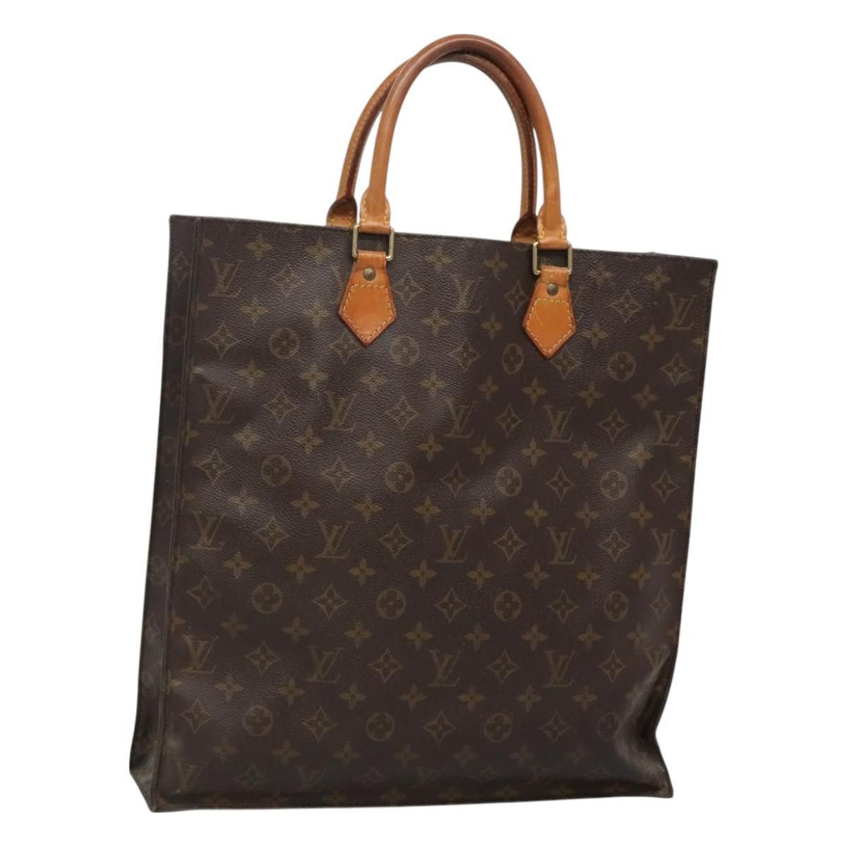 Louis Vuitton LOUIS VUITTON Monogram Sac Plat Hand Bag M51140 Size ONE SIZE - 1 Thumbnail