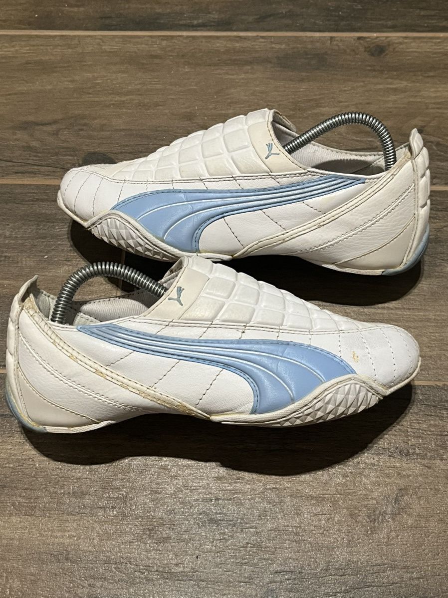 Japanese Brand × Puma × Vintage Vintage Puma Bnib Uke Japanese White Leather Slip Ons Size US 5 / EU 37 - 2 Thumbnail