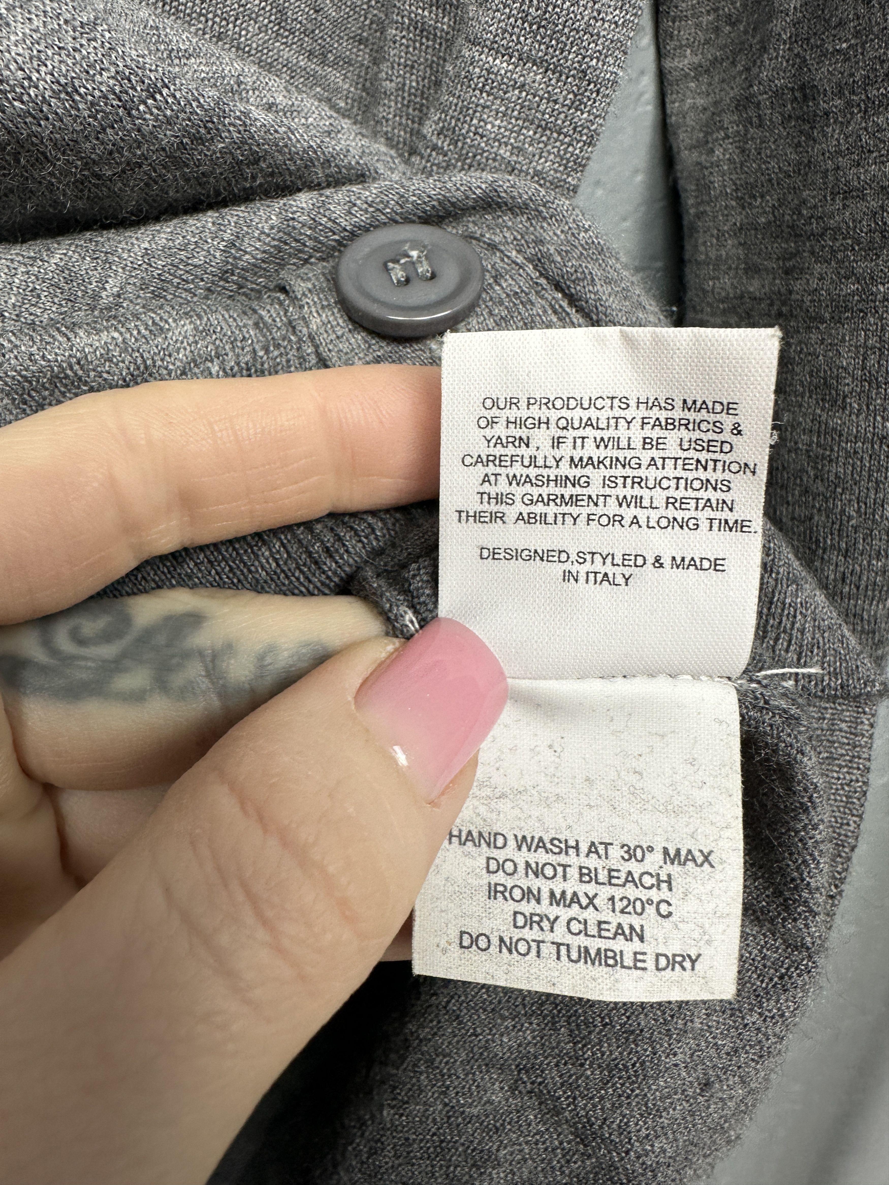 Paolo Pecora Paolo Pecora Mens Wool Cardigan Sweater Size US XL / EU 56 / 4 - 5 Thumbnail