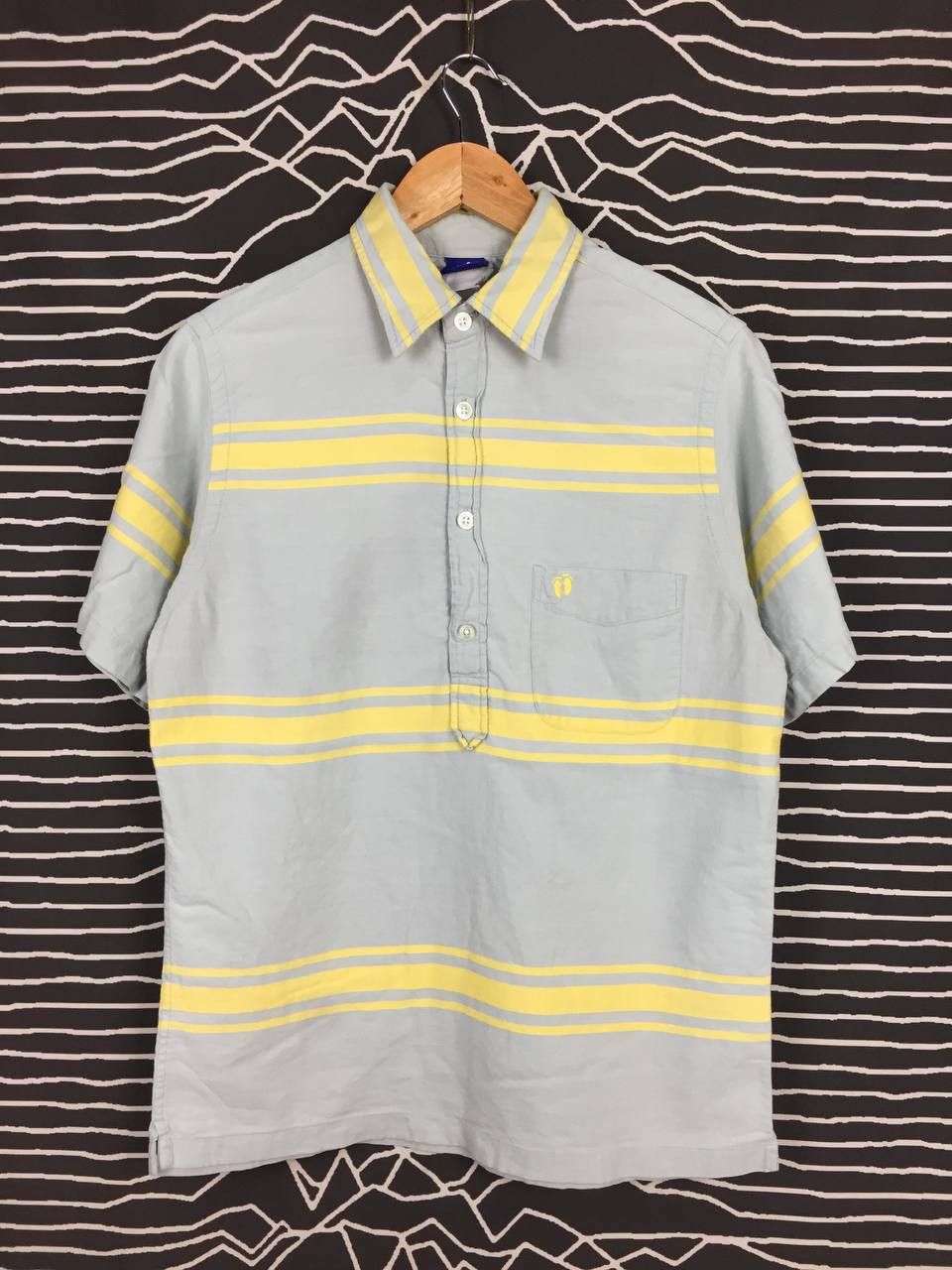Hang Ten Vtg Hang Ten Embroidered Logo Striped Pocket Polo Tee Size US M / EU 48-50 / 2 - 2 Thumbnail