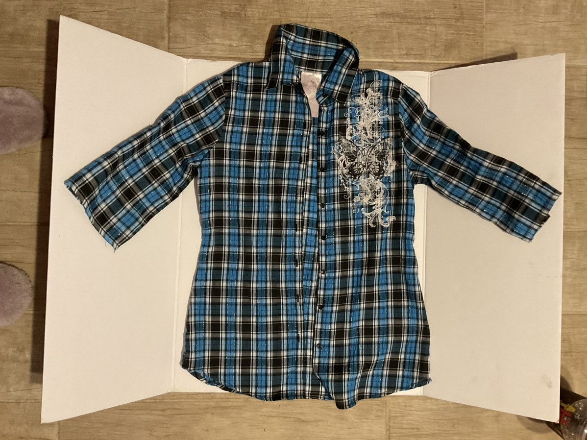 Other × Vintage Butterfly flannel ( half sleeve ) Size S / US 4 / IT 40 - 1 Thumbnail