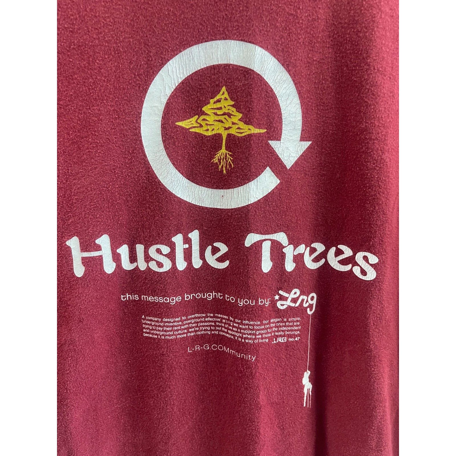 LRG VTG Y2K LIFTED RESEARCH GROUP OG HUSTLE TREES SHIRT BURGUNDY Size US L / EU 52-54 / 3 - 2 Thumbnail