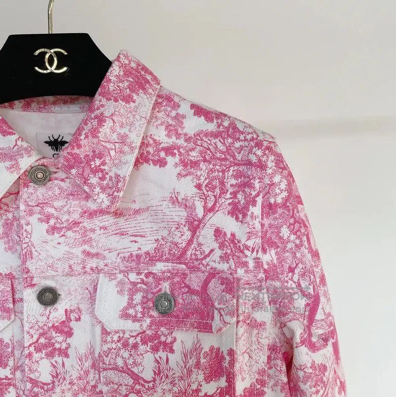Dior Dior Pink Cotton Embroidered Jacket for Women . Size M / US 6-8 / IT 42-44 - 3 Thumbnail