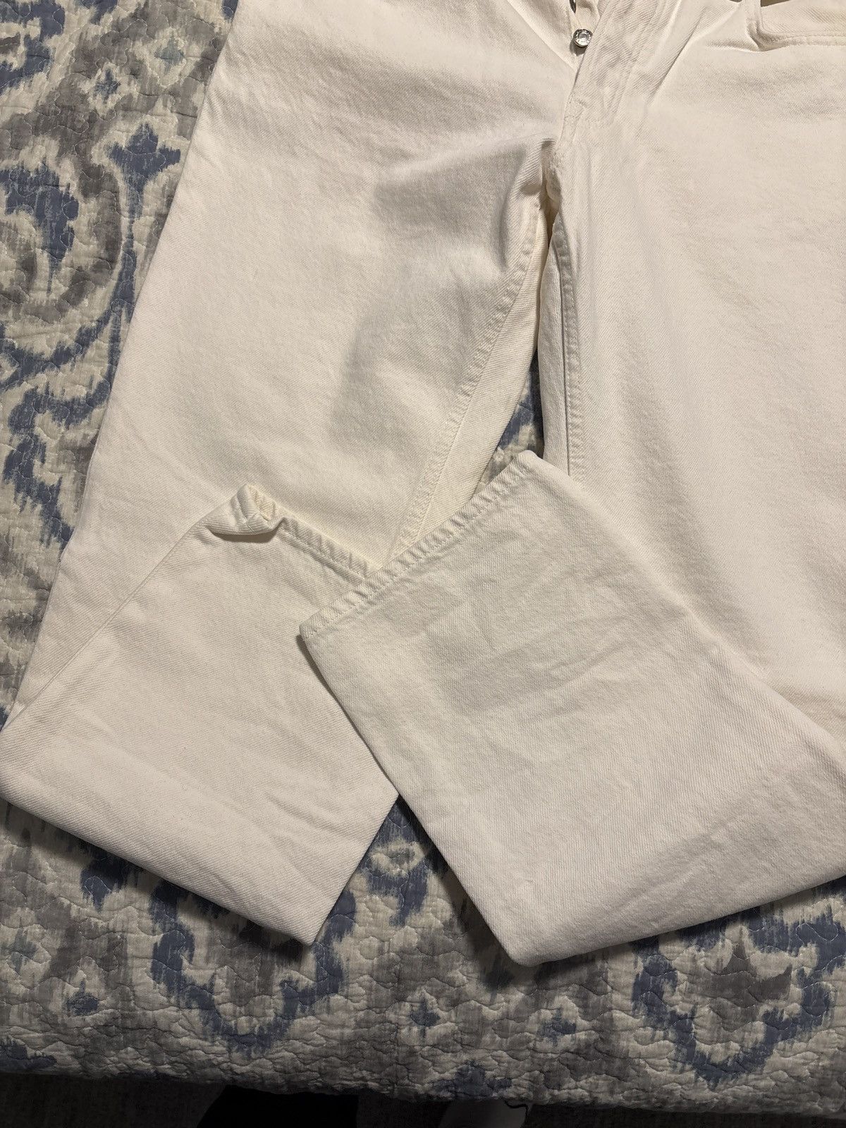 Zara Cream Relaxed Fit Denim Zara Size US 34 / EU 50 - 4 Thumbnail
