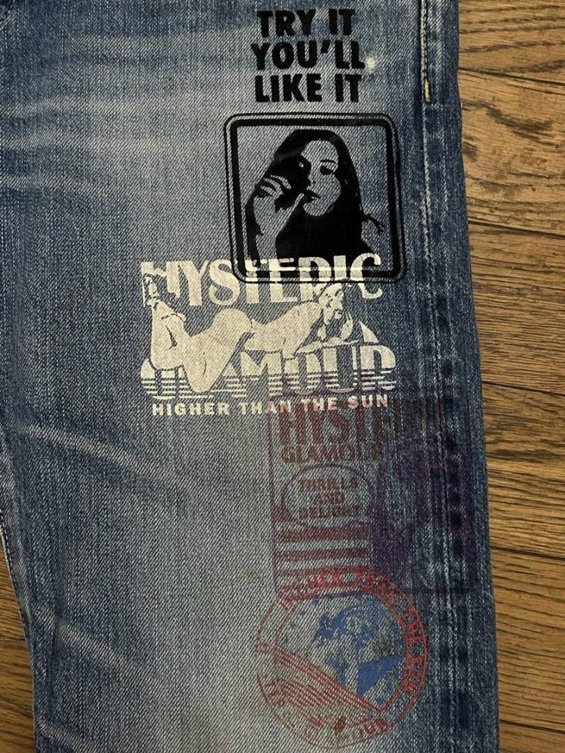 Hysteric Glamour HYSTERIC GLAMOUR GIRL PRINT STUDDED SELVEDGE DENIM Size US 32 / EU 48 - 5 Thumbnail