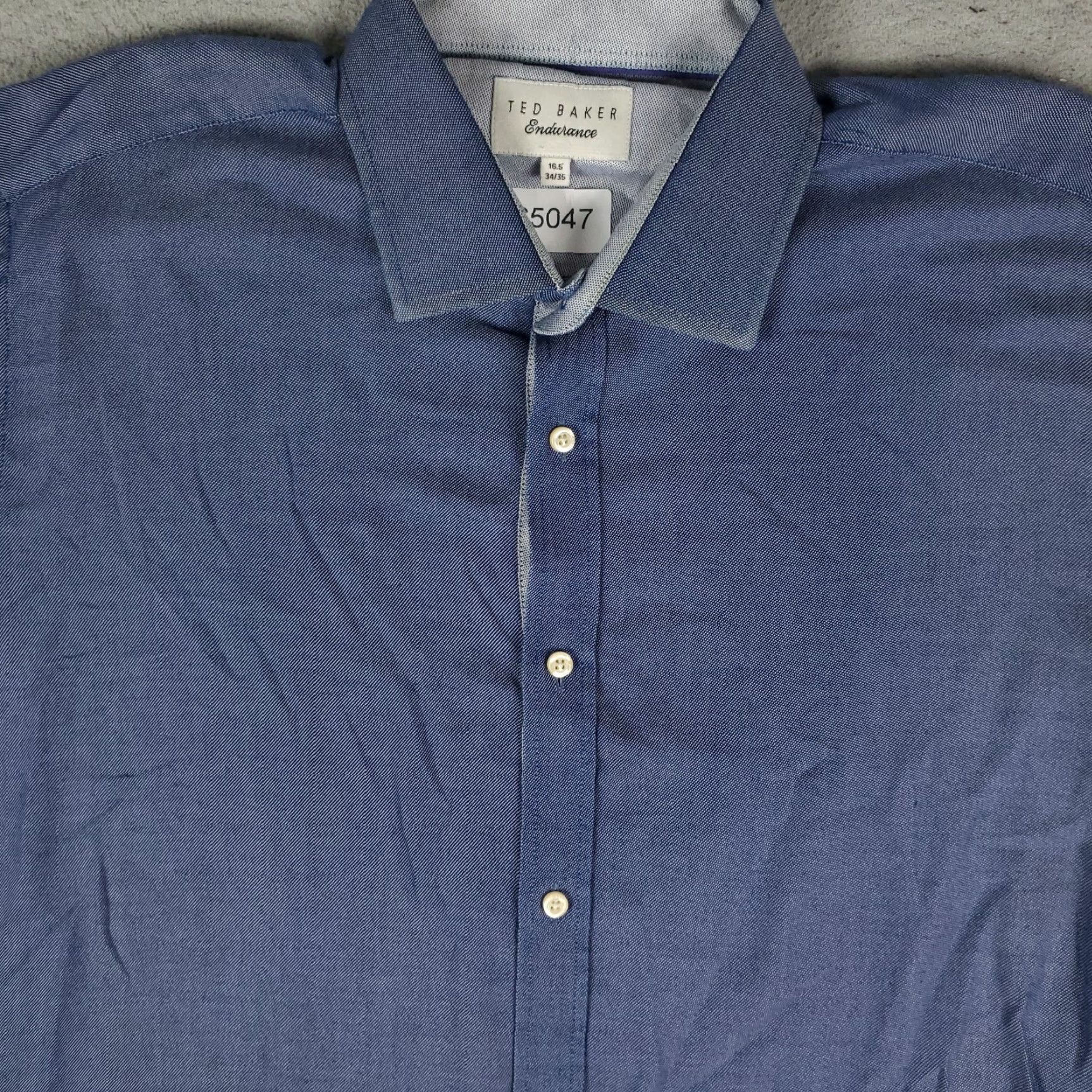 Ted Baker Ted Baker London Shirt Mens 16.5 Blue Endurance Dress Button Up Long Sleeve Shirt Size 42R - 2 Thumbnail