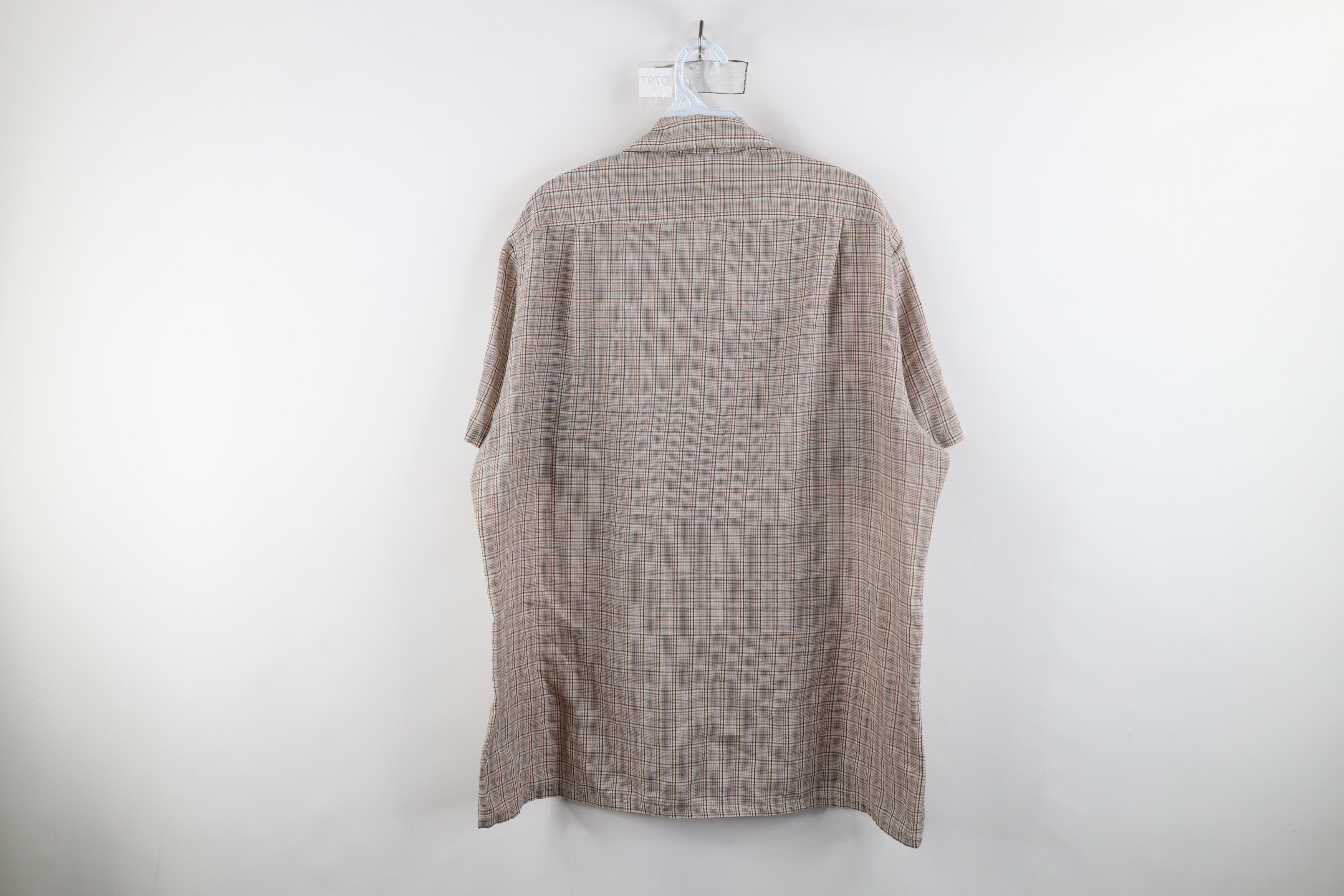 Vintage Vintage 70s Streetwear Short Sleeve Button Shirt Plaid Size US L / EU 52-54 / 3 - 10 Thumbnail