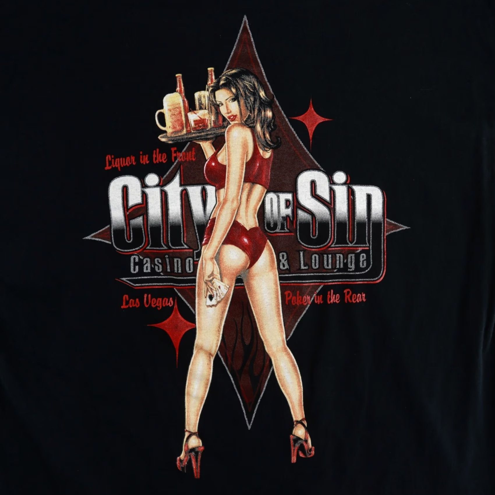 Vintage City of Sin Casino & Lounge Shirt Men Large Black City Brand: Casino T-Shirt Short Sleeve Adult Mens LV Las Vegas Size US L / EU 52-54 / 3 - 2 Thumbnail