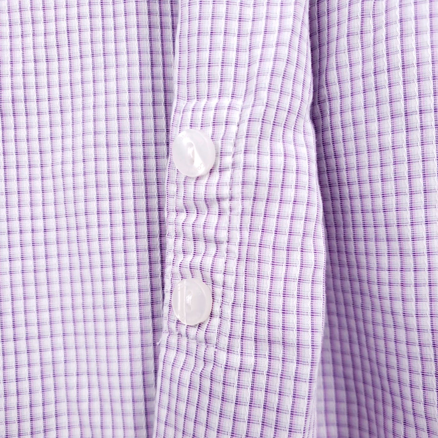 Calvin Klein Calvin Klein Shirt Men L Large Button-Up Purple Check Long Sleeve Cotton Blend Size US L / EU 52-54 / 3 - 6 Thumbnail