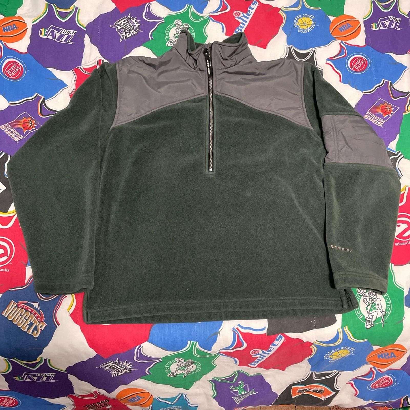 Vintage × Woolrich Woolen Mills Vintage Woolrich Quarter Zip Fleece Sweater 90s USA Size US M / EU 48-50 / 2 - 1 Thumbnail